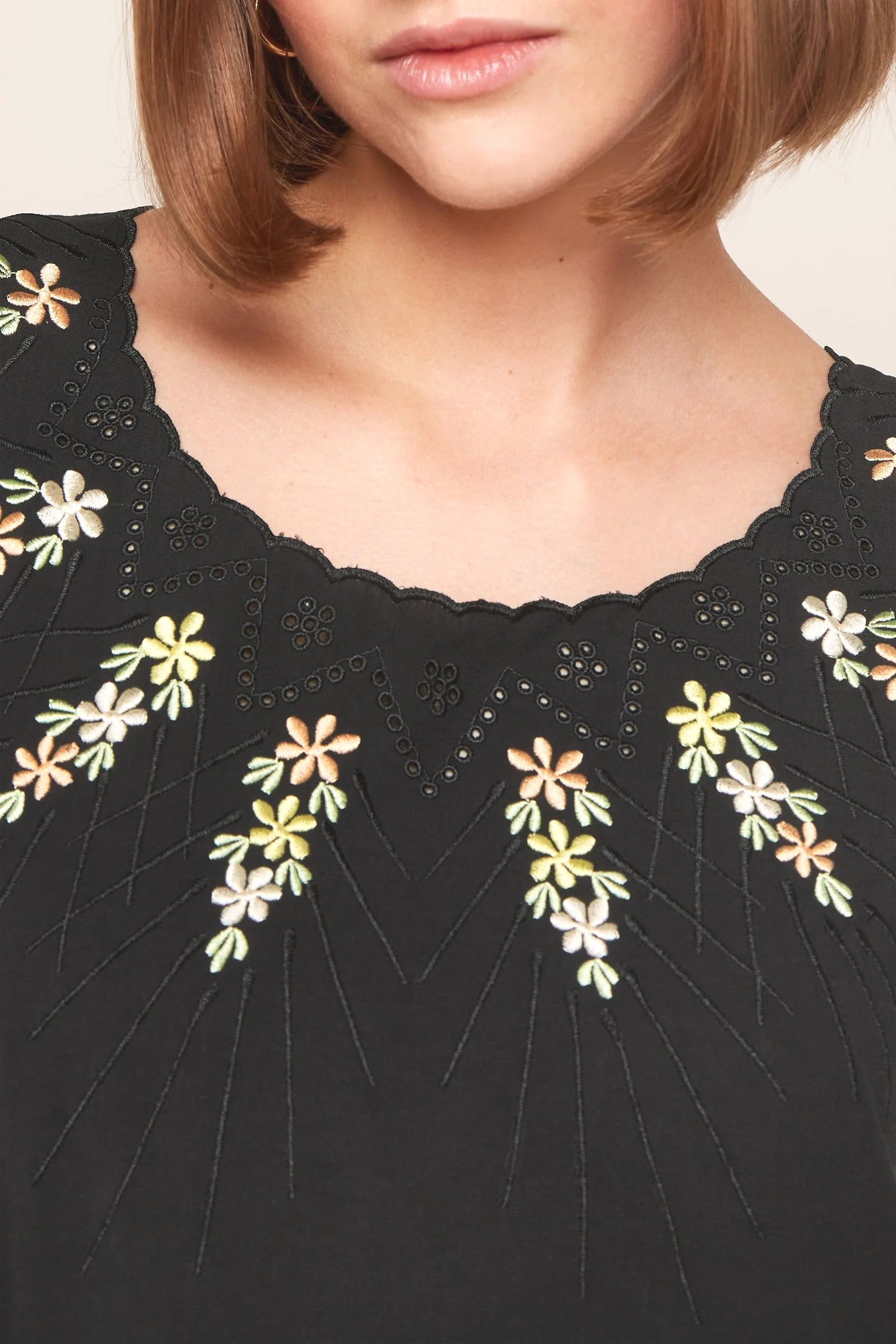 King_Louie_BETTY_DOLCE_Vintage_Floral_Lochmuster_Stick_TOP_Oberteil_-_Schwarz-2