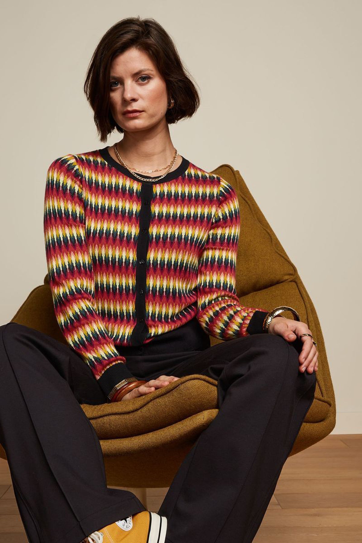 King_Louie_CARDI_ROUNDNECK_CELINA_Vintage_Geometrical_CARDIGAN_Strickjacke-2