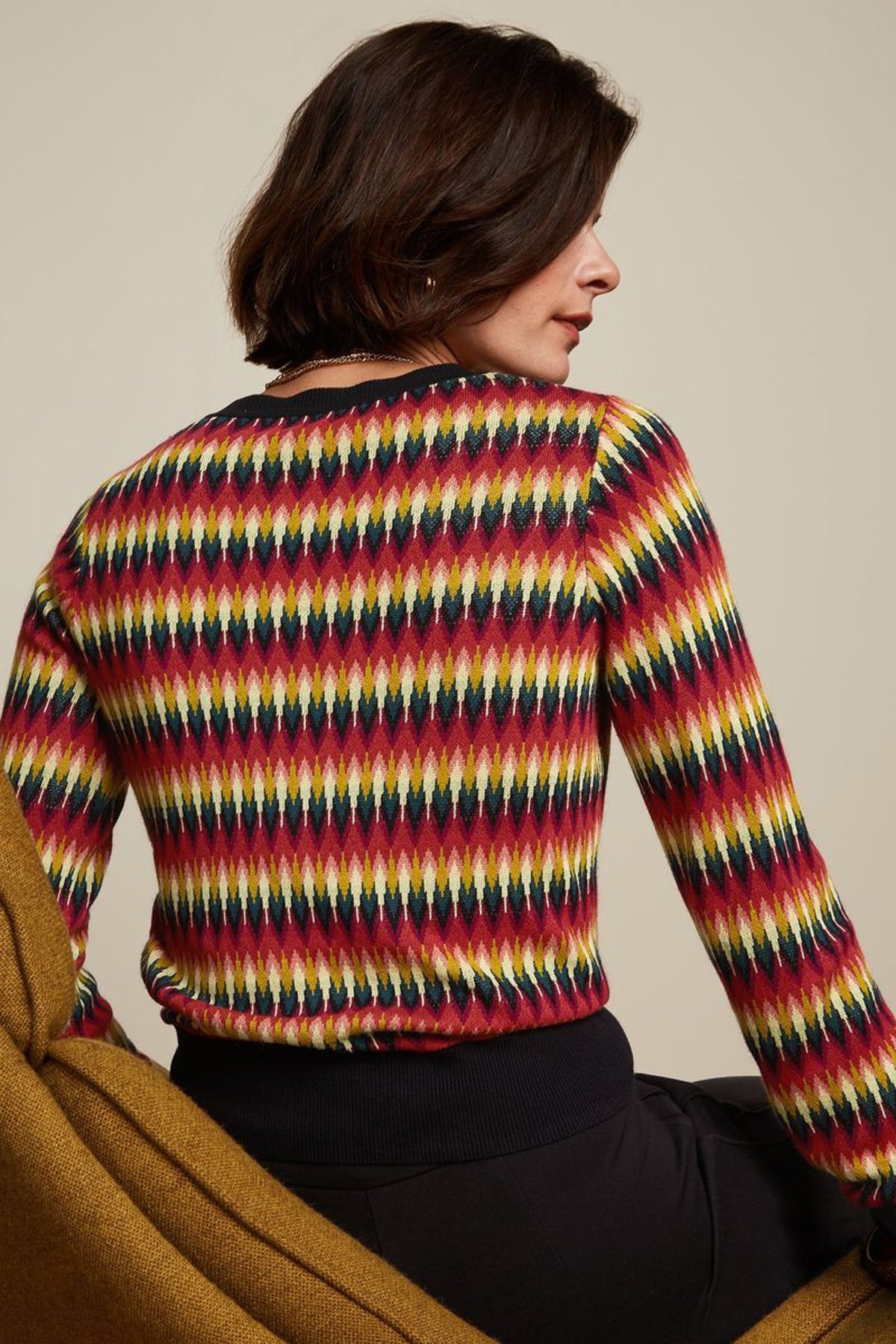 King_Louie_CARDI_ROUNDNECK_CELINA_Vintage_Geometrical_CARDIGAN_Strickjacke-3