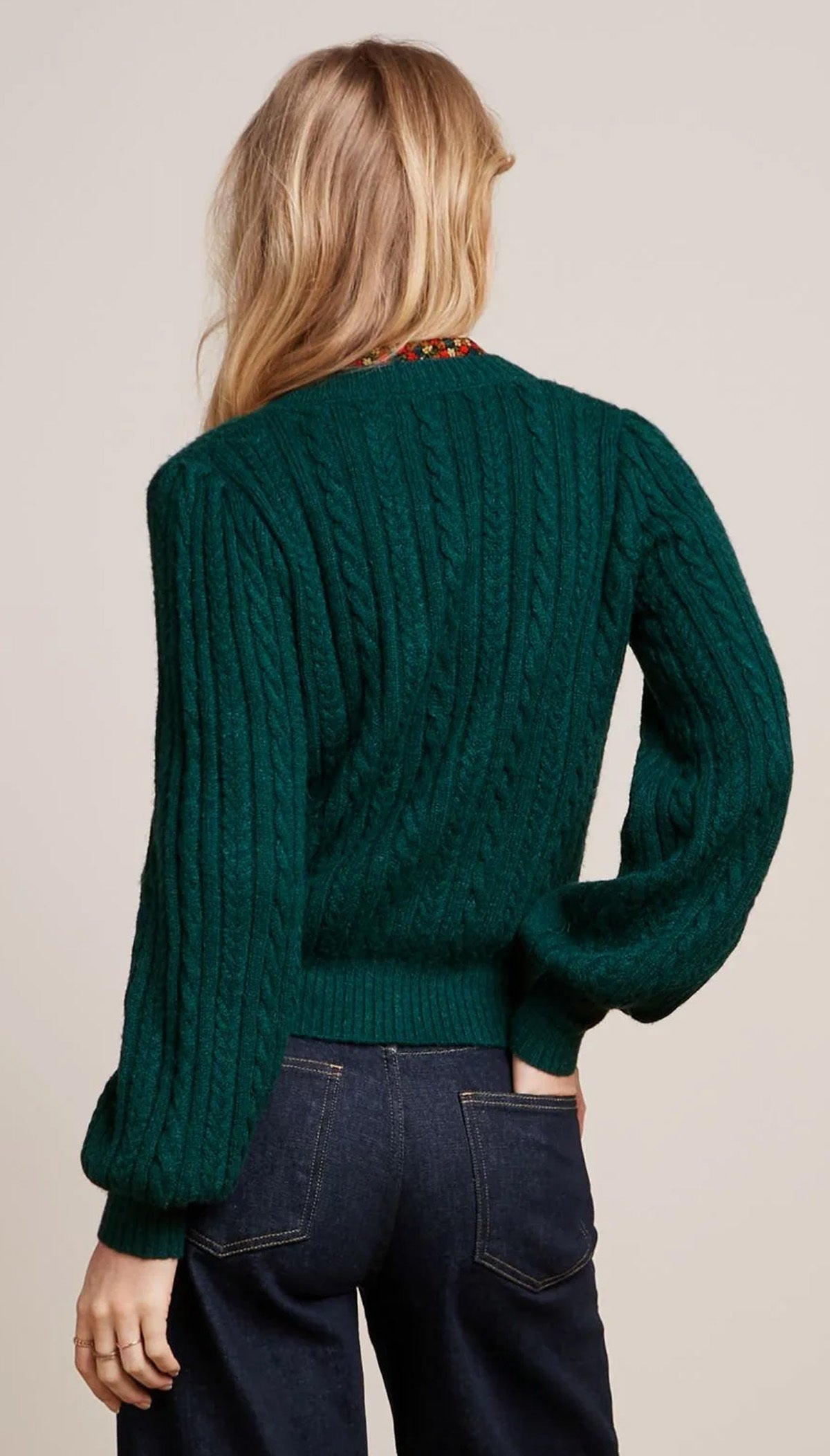 King_Louie_CARDI_V_FARFALLE_Zopfmuster_Vintage_V-Neck_CARDIGAN_Strickjacke_-_Dunkelgruen-3YphFSJ0EnZm4v