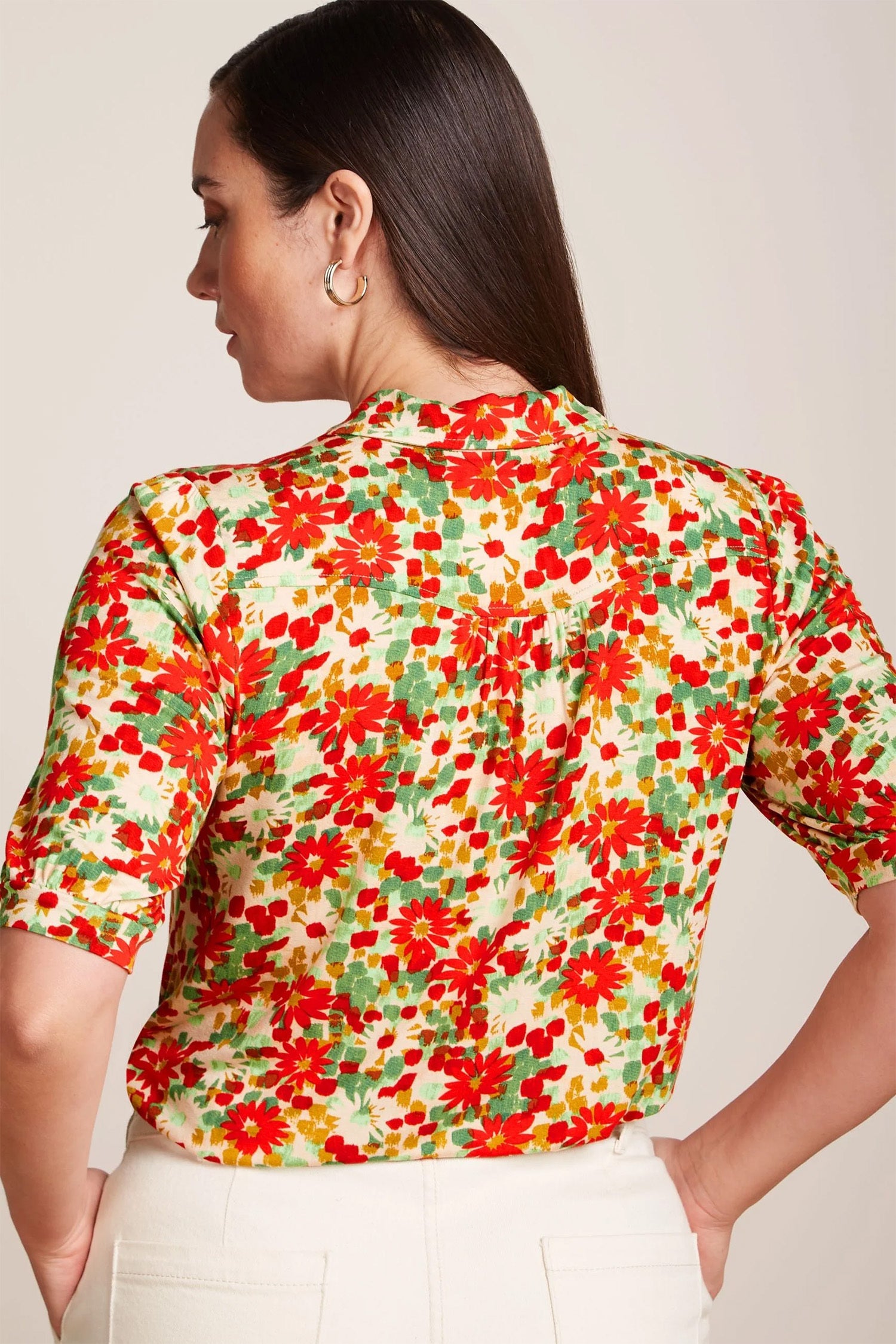 King_Louie_CARINA_PUNCH_Vintage_Blumen_Floral_Halbarm_BLUSE_Oberteil_Blouse_-_Fire_Red-3