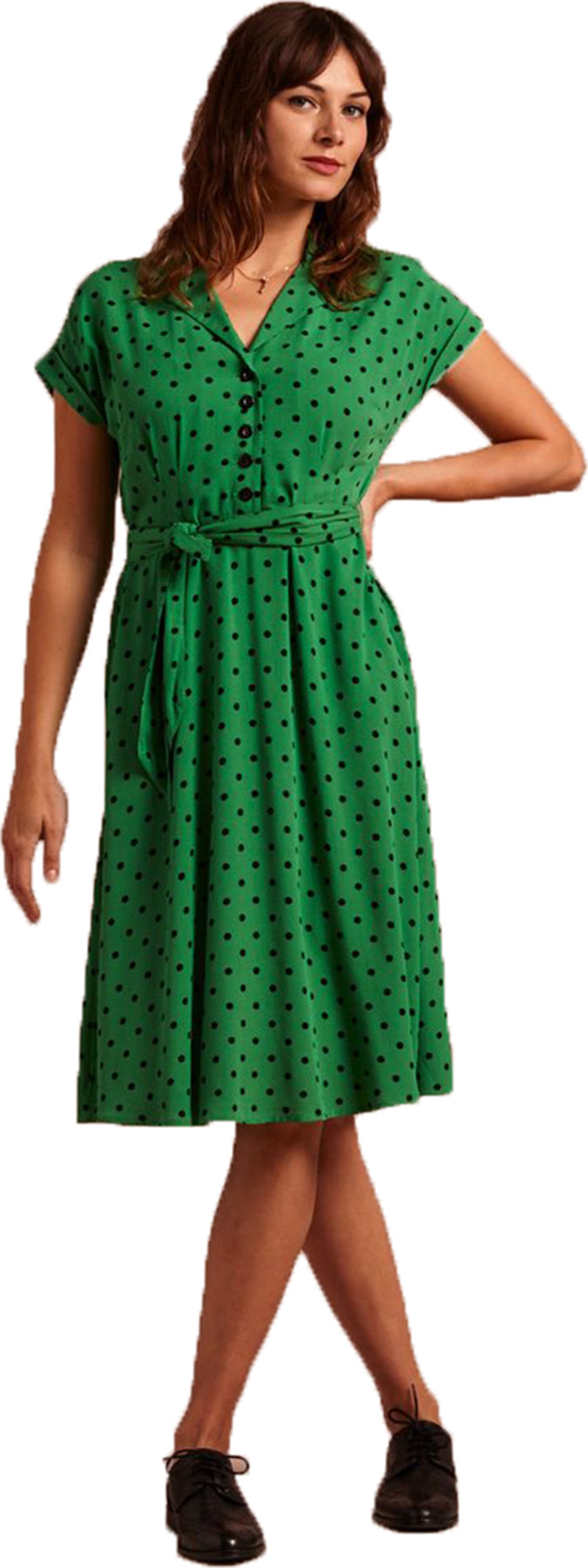 King_Louie_DARCY_Vintage_POLKA_DOT_Punkte_Kurzarm_PABLO_Dress_KLEID_killer_kirsche