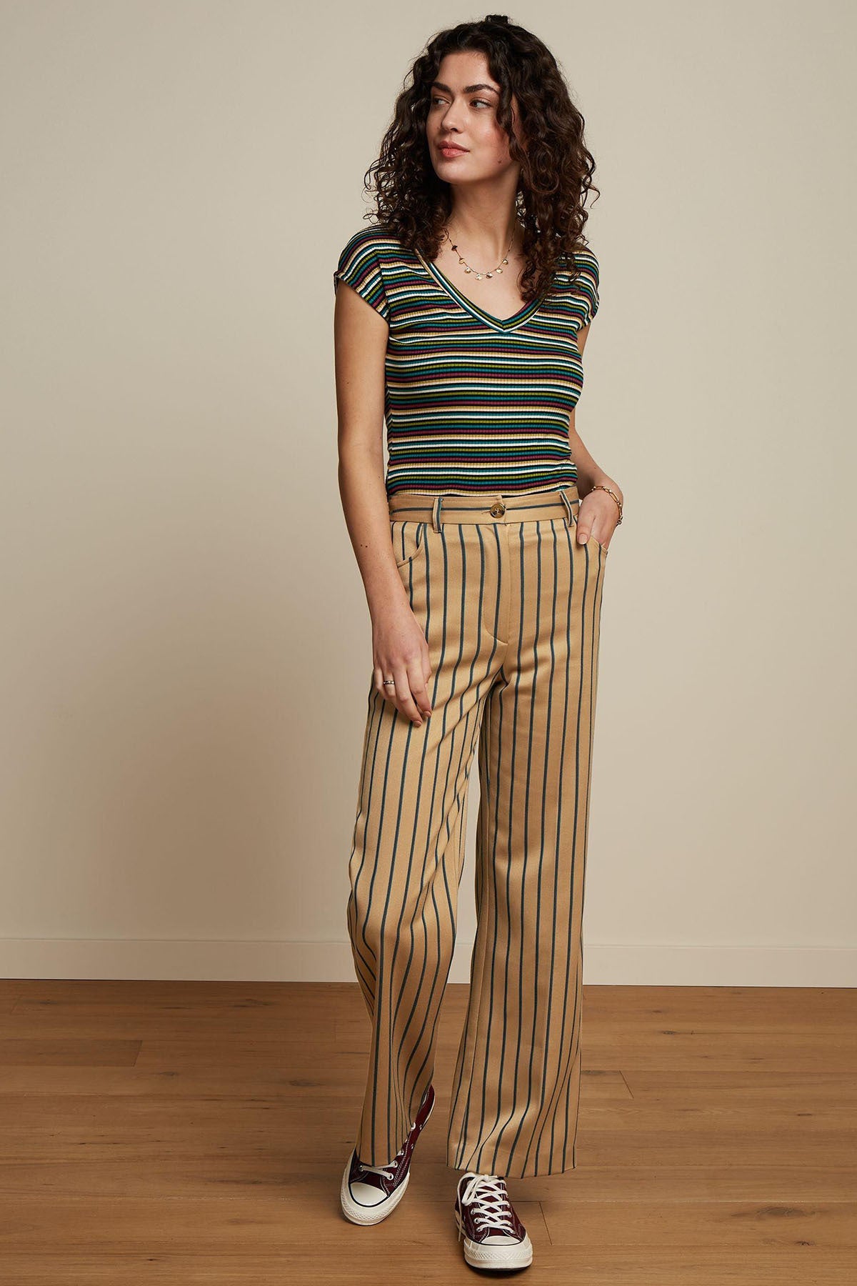 King_Louie_DOUBLE_V_BRUNELLI_STRIPE_Vintage_STREIFEN_Rippstrick_Top_OBERTEIL_Shirt_killer_kirsche_2