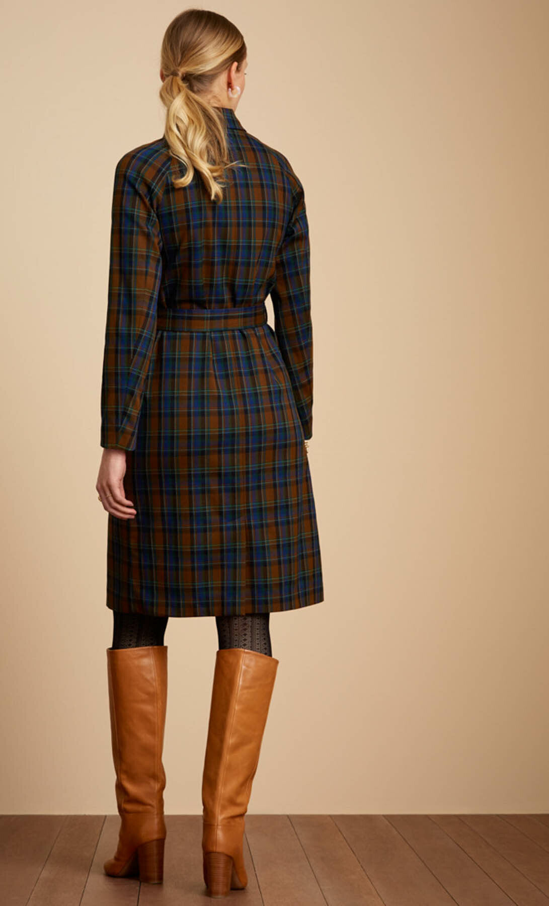 King_Louie_EDITH_Vintage_ZAPPA_CHECK_Karo_TARTAN_Langarm_MANTEL_Coat_killer_kirsche_3ku0NRrttCUn1k