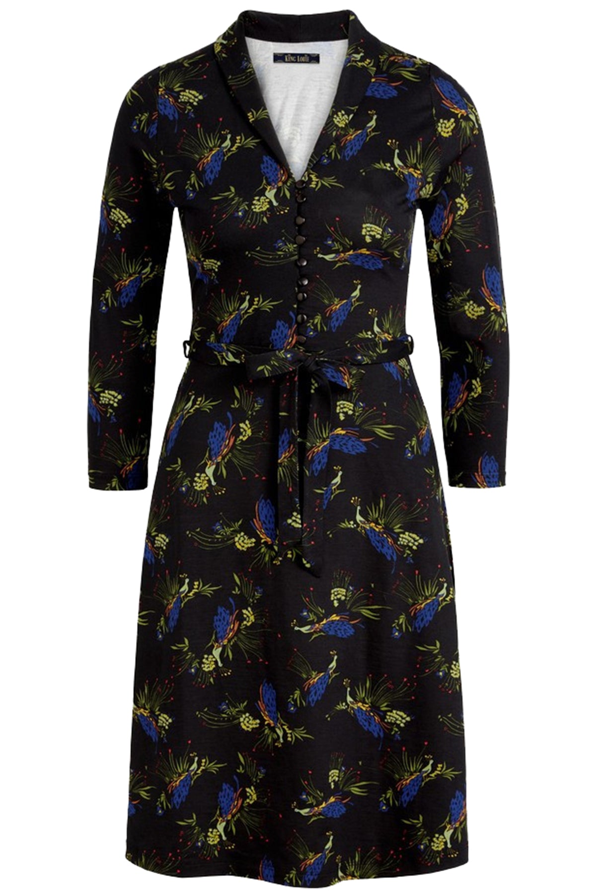 King_Louie_EMMY_RADIANT_50s_TROPICAL_Blumen_KURZARM_Diner_DRESS_Kleid_killer_kirsche_0