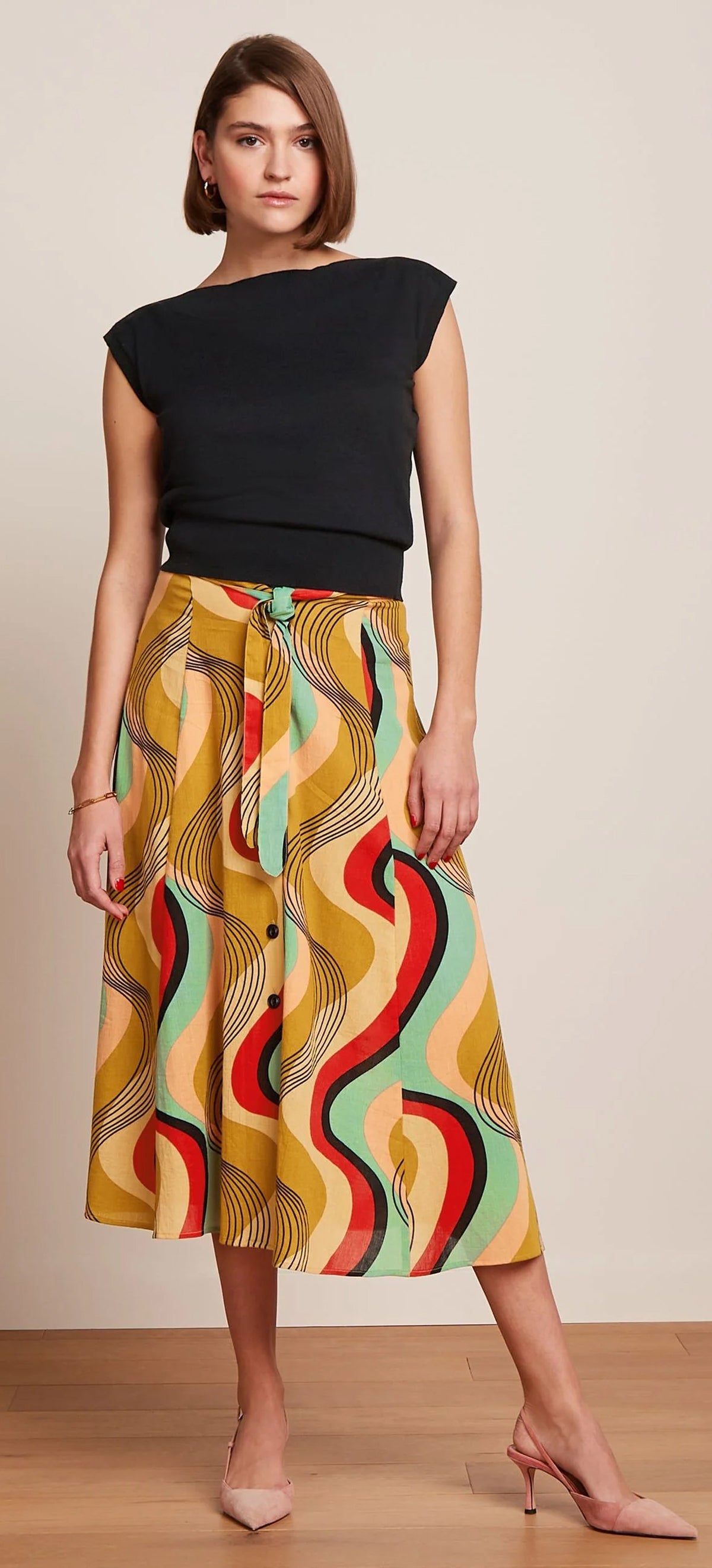 King_Louie_ERIN_TOP_CLUB_Vintage_U-BOOT_Kurzarm_Strick_SHIRT_Oberteil_-_Schwarz-1