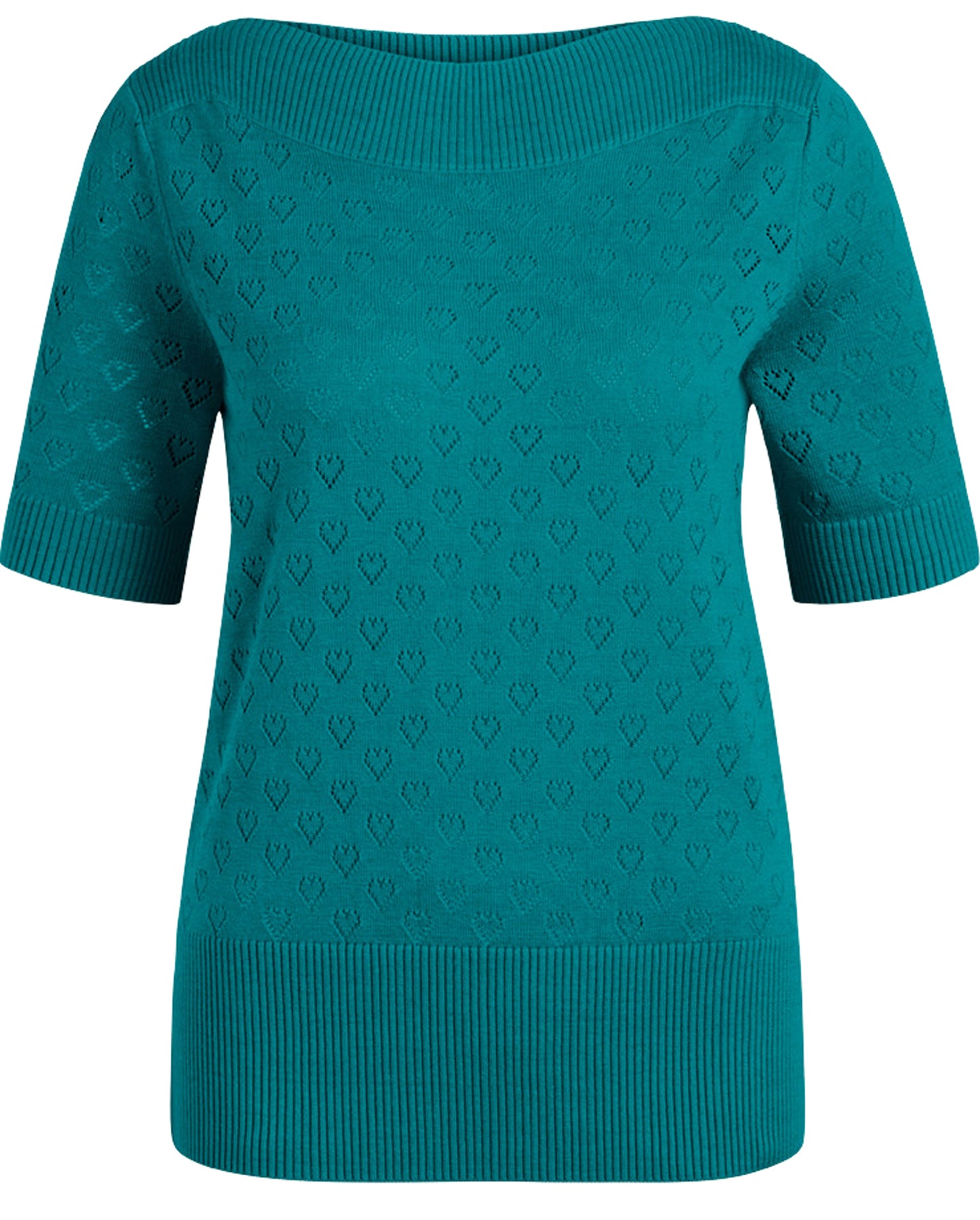 King_Louie_ERIN_Vintage_Heart_Ajour_Herz_Florales_Kurzarm_SHIRT_Oberteil_-_Deep_Teal_killer_kirsche_4
