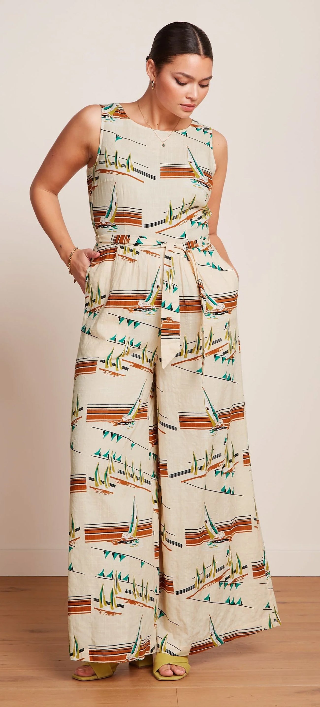 King_Louie_FRIDA_ANTIBES_Vintage_Nautical_Sailor_Ship_Marlene_JUMPSUIT_Overall_-_Cremefarben-1