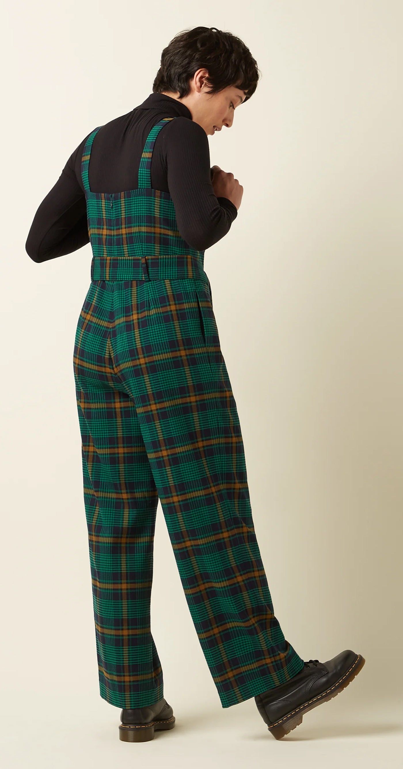 King_Louie_INES_LEEDS_Vintage_Traeger_Check_Tartan_Marlene_Retro_JUMPSUIT_Overall_-_Evening_Blue-3