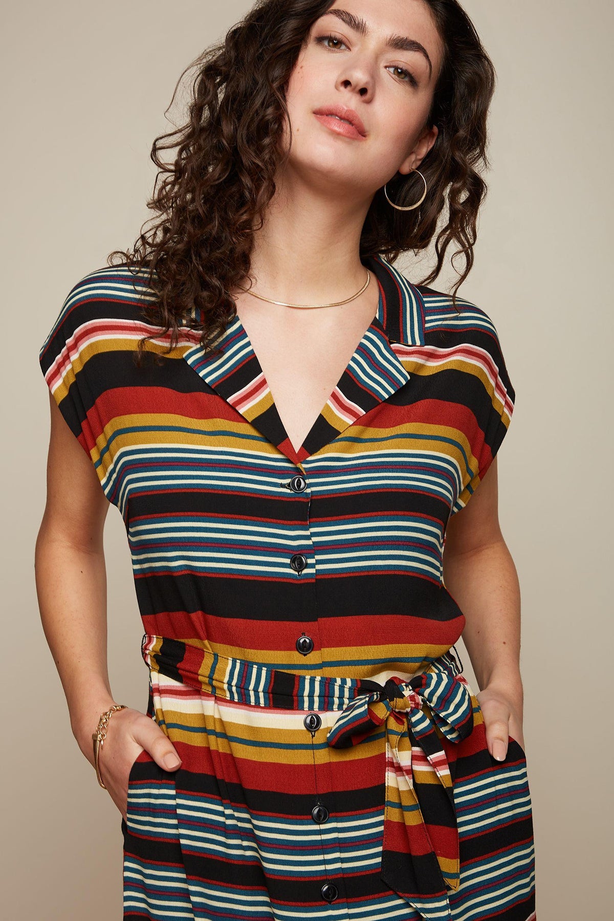 King_Louie_IRENE_MAXIM_STRIPE_Retro_Streifen_Kurzarm_A-LINIE_DRESS_Kleid_killer_kirsche_1Q7hReMMtrGi88