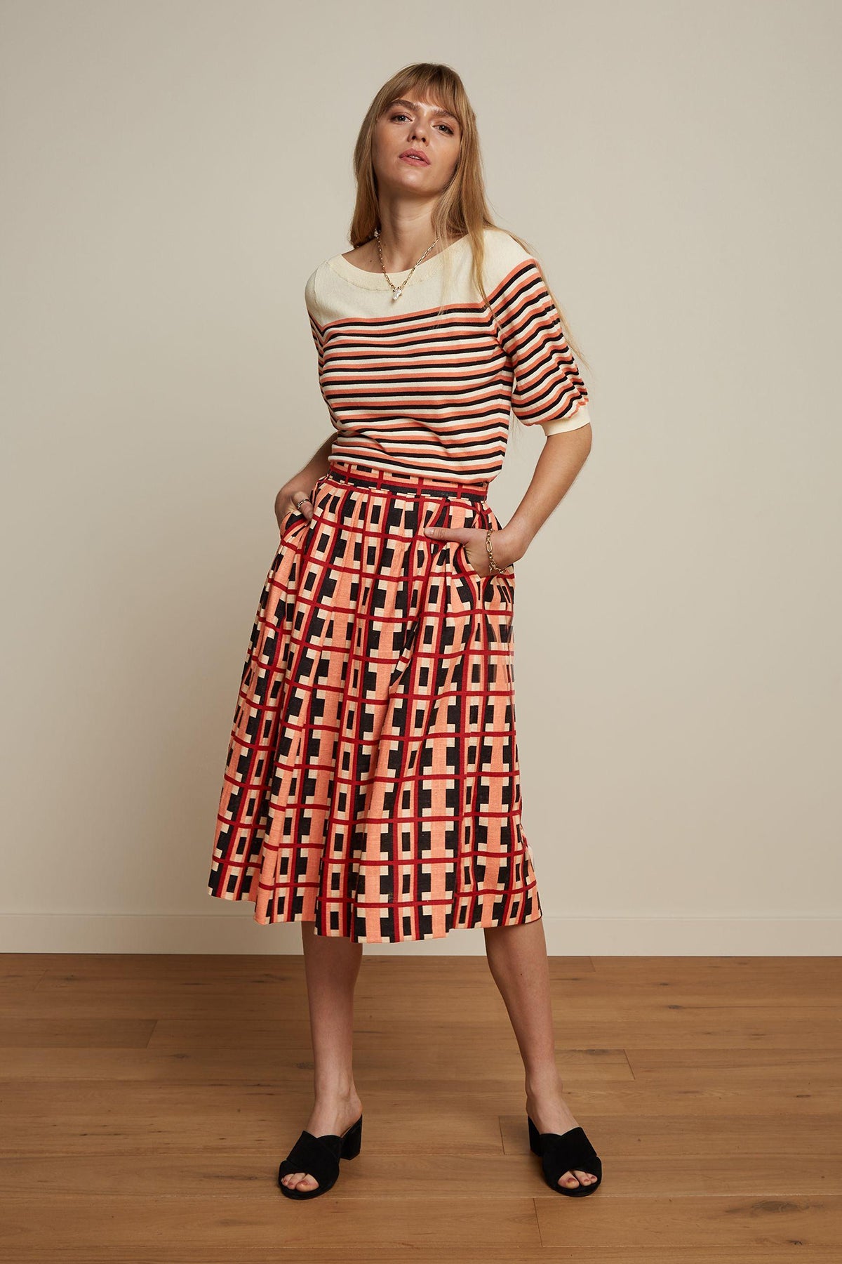 King_Louie_IWY_PRESTON_STRIPE_Retro_STREIFEN_Halbarm_STRICKSHIRT_-_Popsicle_Orange-3toNydCcun0oqU