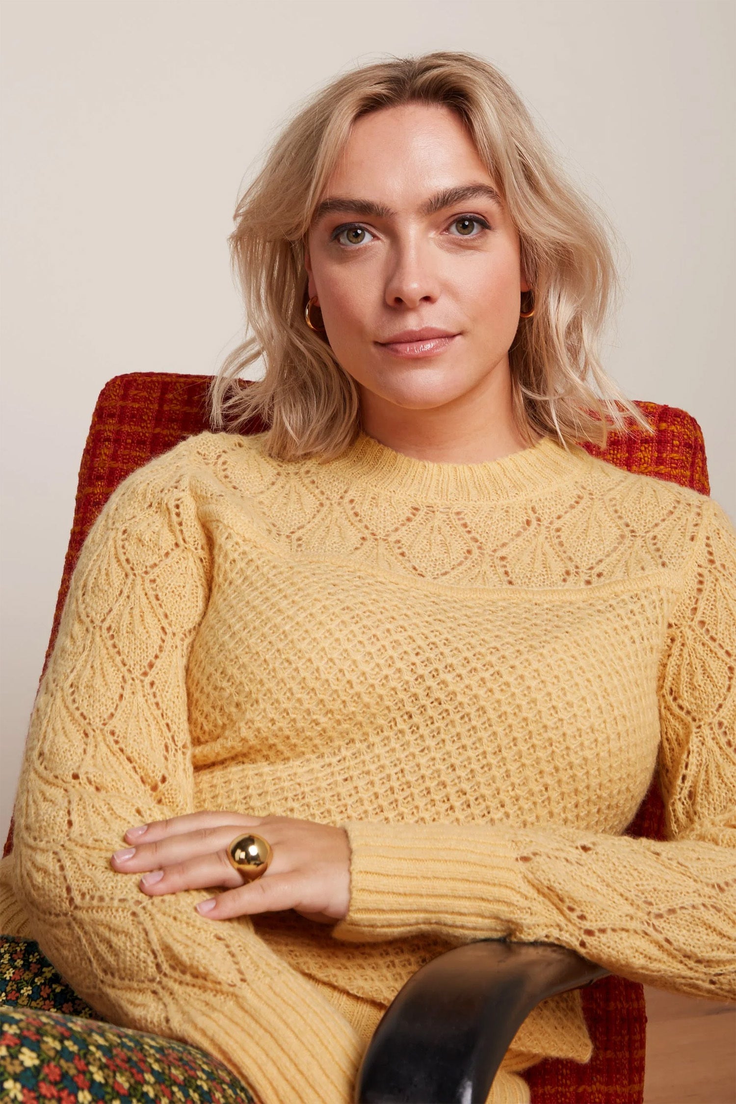 King_Louie_JEANNIE_FARFALLE_Vintage_YOKE_Lochmuster_AJOUR_Sweater_PULLOVER_-_Vanille-1