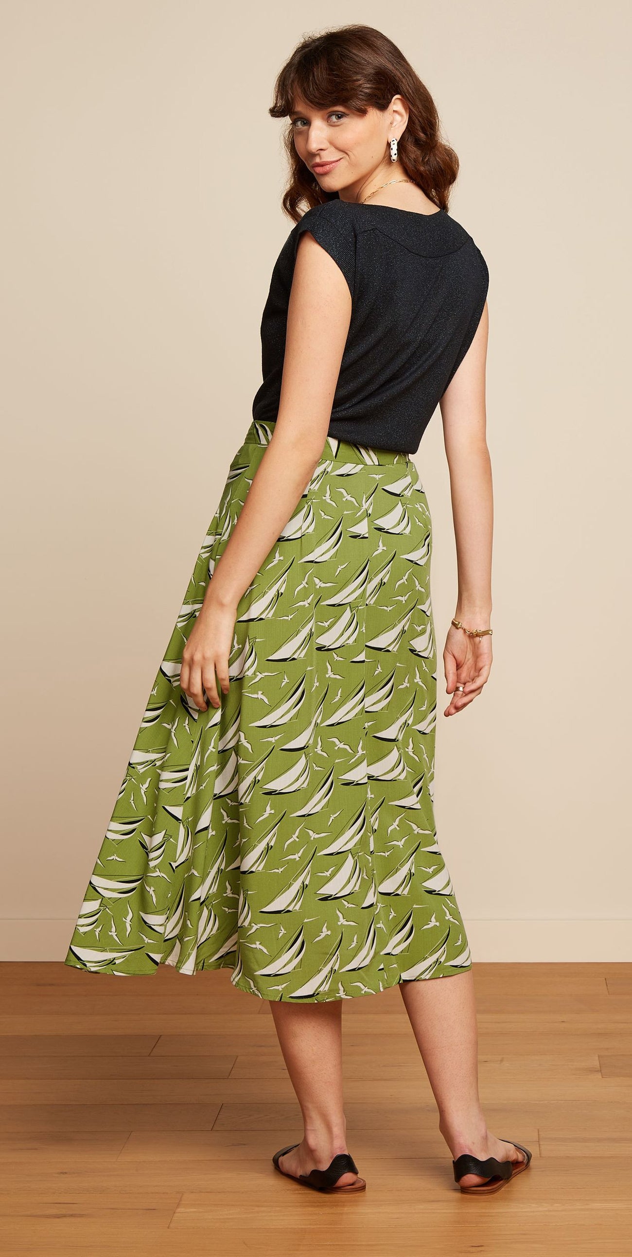 King_Louie_JUDY_MIDI_Vintage_Tie_Nautical_Sailor_Ship_Bateau_ALinie_SKIRT_Rock-3