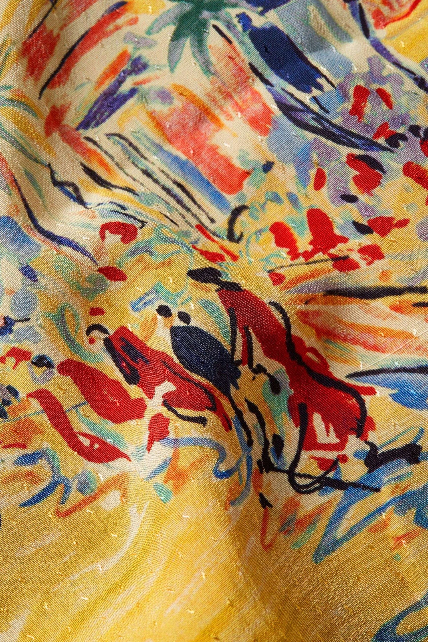 King_Louie_JULY_SERAFINI_Vintage_Artwork_Retro_V-Neck_BLOUSE_Bluse_-_Gelb-4