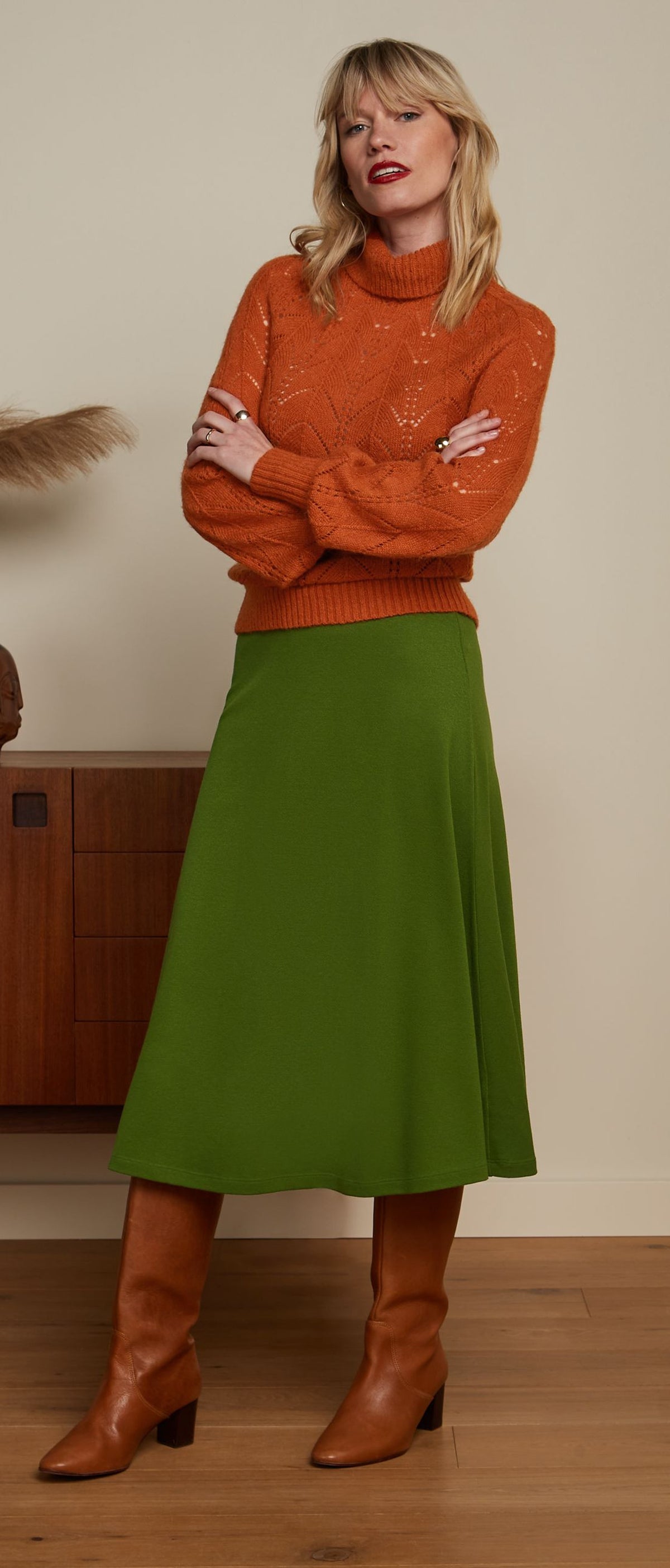 King_Louie_JUNO_MILANO_CREPE_Vintage_BASIC_Plain_ALinie_SKIRT_Rock_Olive_Green-2C0Nks614Q0LtQ