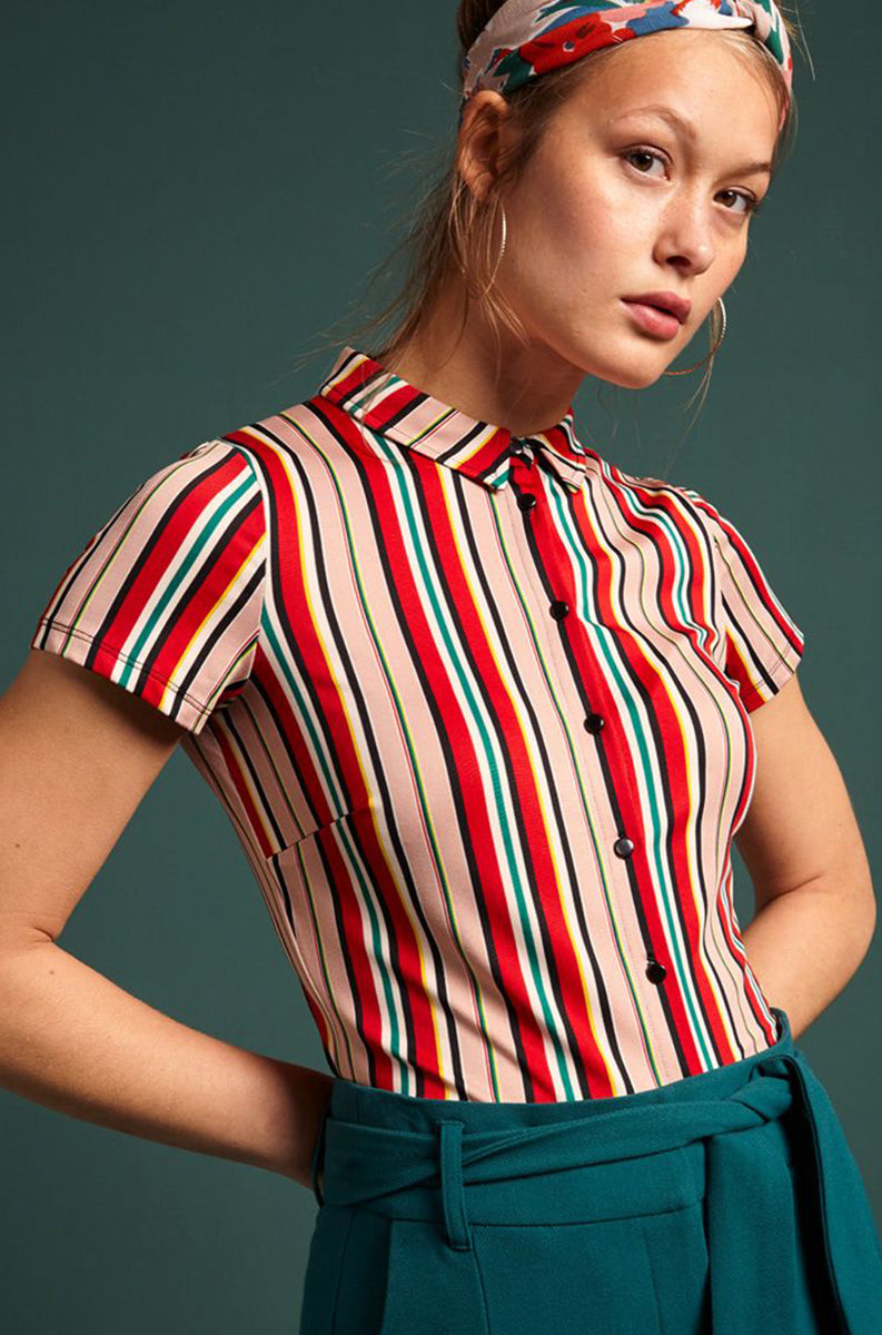 King_Louie_LIDO_STRIPE_Vintage_STREIFEN_Kragen_Kurzarm_BLOUSE_Bluse-2KxdiI20rtBdV5
