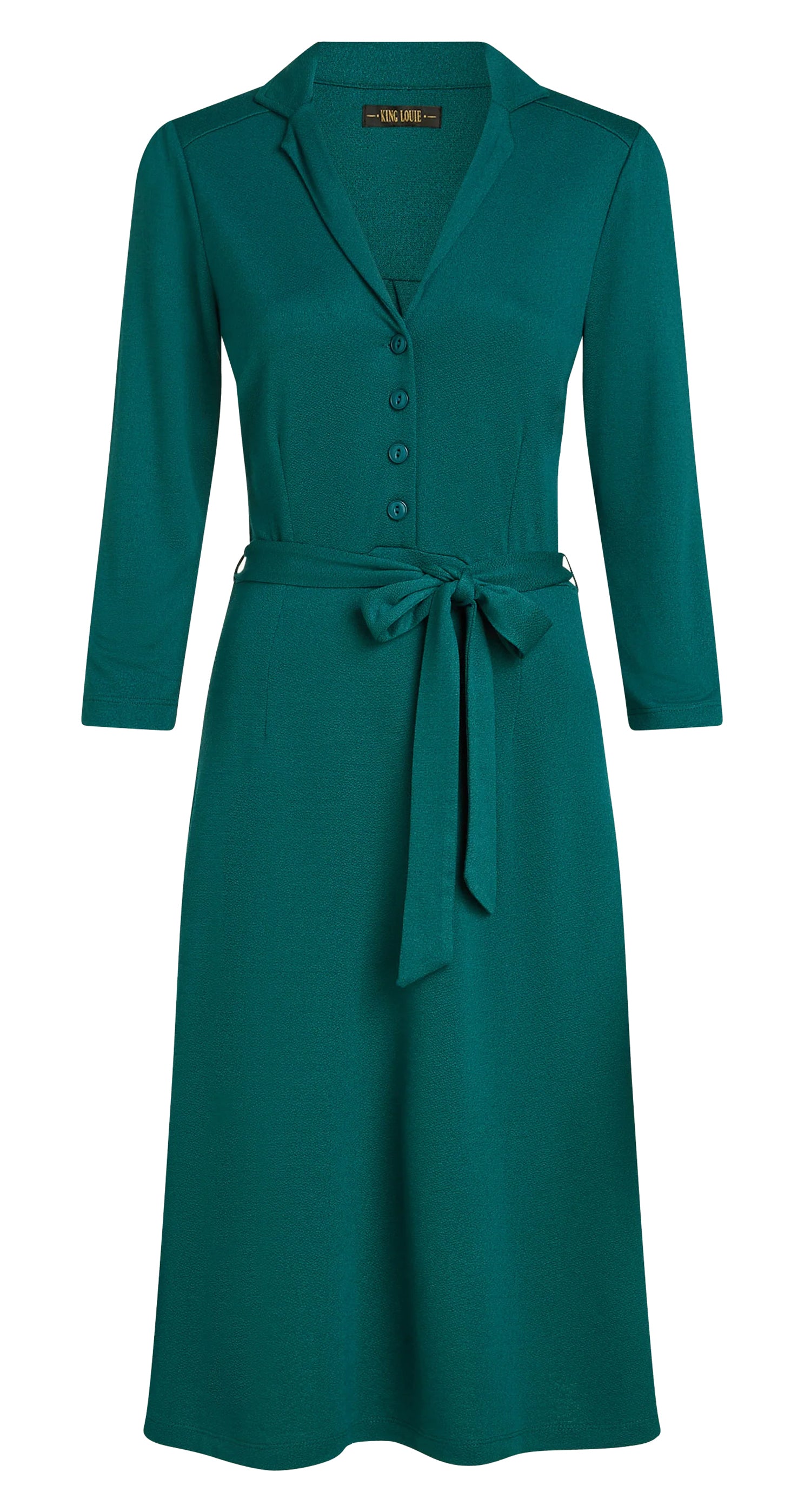 King_Louie_LOLA_MILANO_Vintage_Crepe_Classic_Retro_A-LINIE_DRESS_Kleid_-_Spruced_Green-5