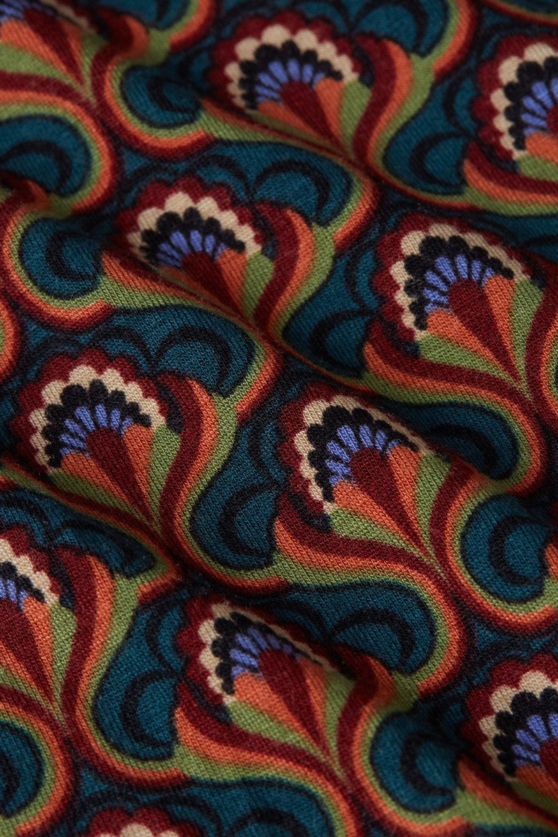 King_Louie_LORETTA_JUBILEE_Vintage_Peacock_Floral_Langarm_ALINIE_KLEID_Midi_Dress-4