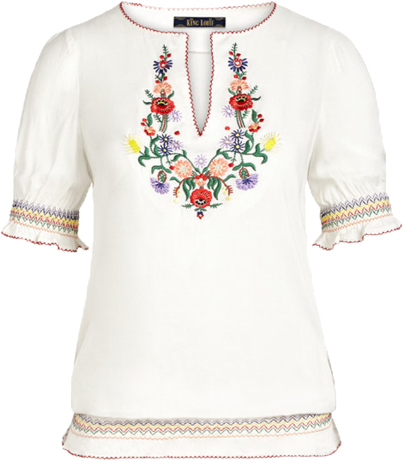 King_Louie_LUCY_COYOTE_Vintage_EMBROIDERY_Blumen_Floral_Kurzarm_SHIRT_Oberteil_killer_kirschesXGXoQ4qdoDfn
