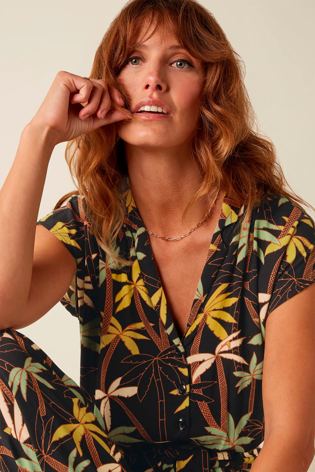 King_Louie_MARIA_LA_ROCHELLE_Vintage_Tropical_Palms_JUMPSUIT_Overall_-__Schwarz-2