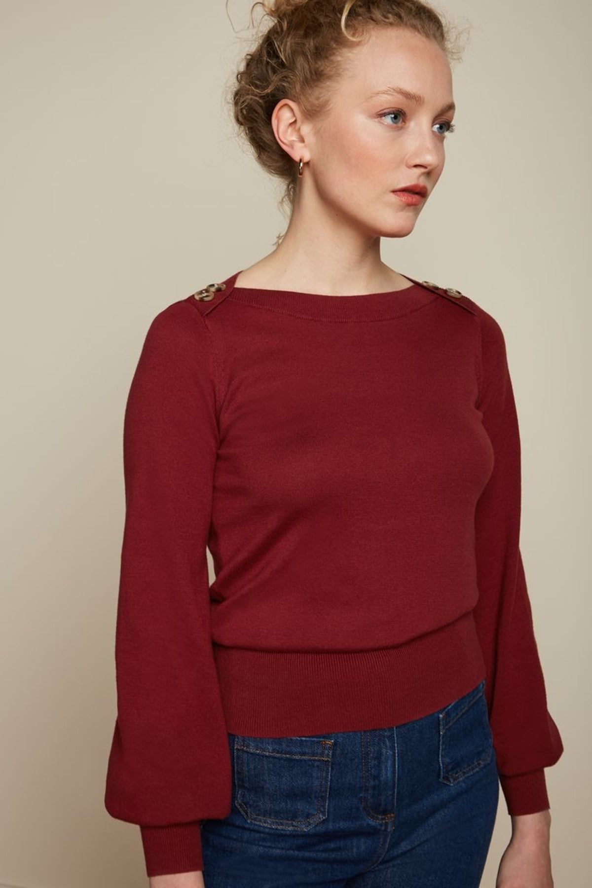 King_Louie_MARIE_BELL_COTTONCLUB_U-Boot_BUTTON_Langarm_PULLOVER_Oberteil_-_Brique_RedQlYpJjIpYtqNd