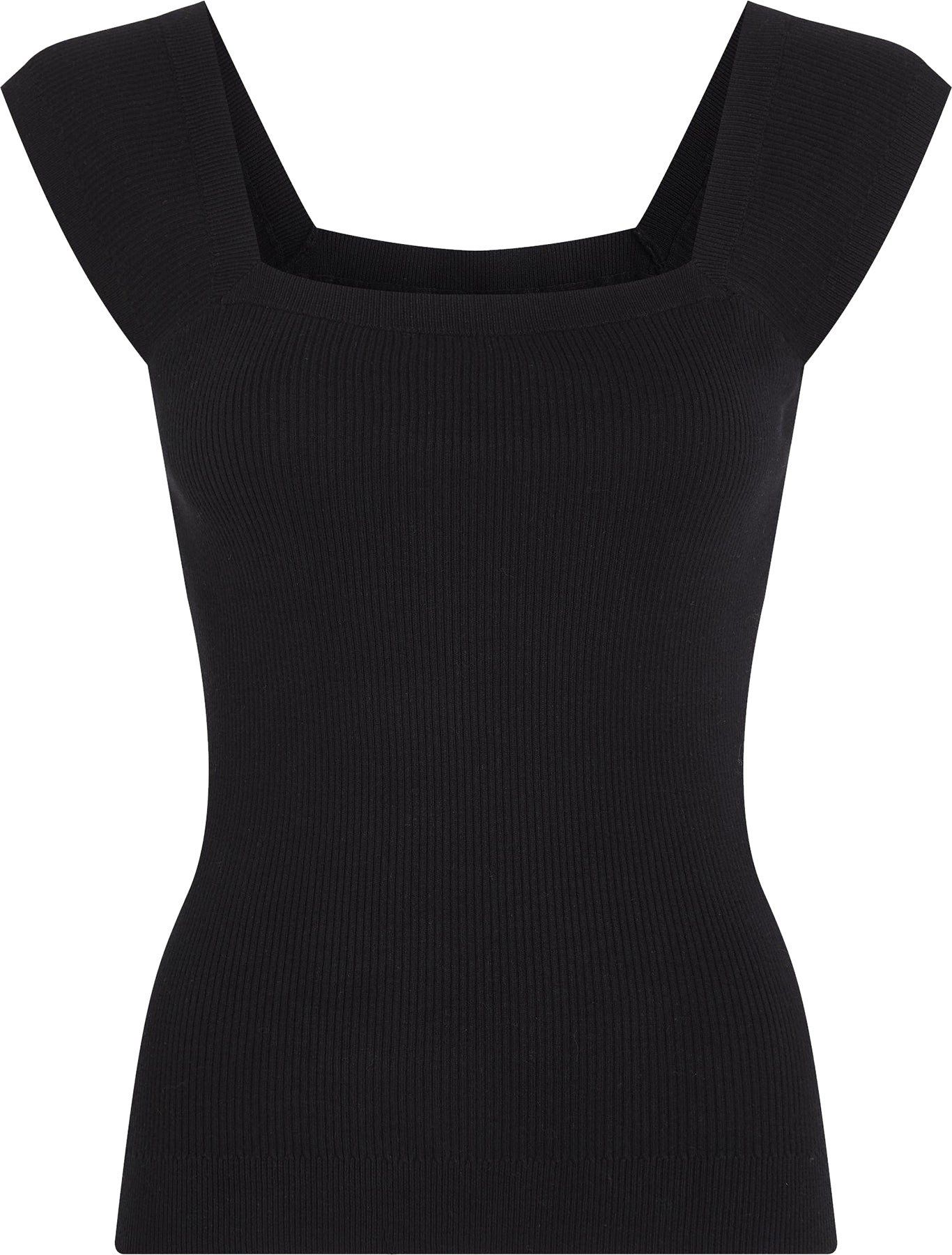 King_Louie_MARIE_COTTONCLUB_Retro_RIPPSTRICK_Top_OBERTEIL_Shirt_-_Schwarz_Killer_Kirsche-1