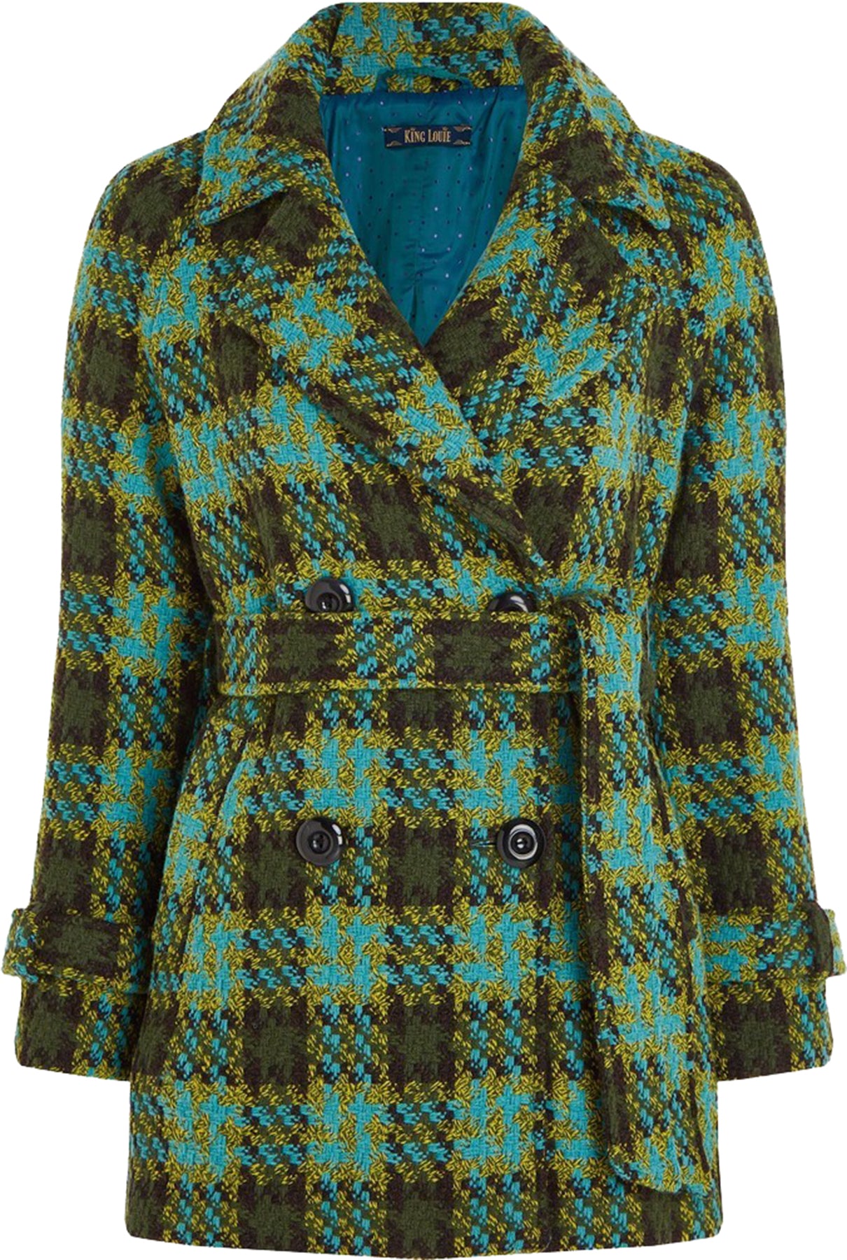King_Louie_MAURA_MULLER_CHECK_Retro_TARTAN_Karo_V-Neck_KURZMANTEL_Coat_Killer_Kirsche-1vGR3Kkbnznmxg