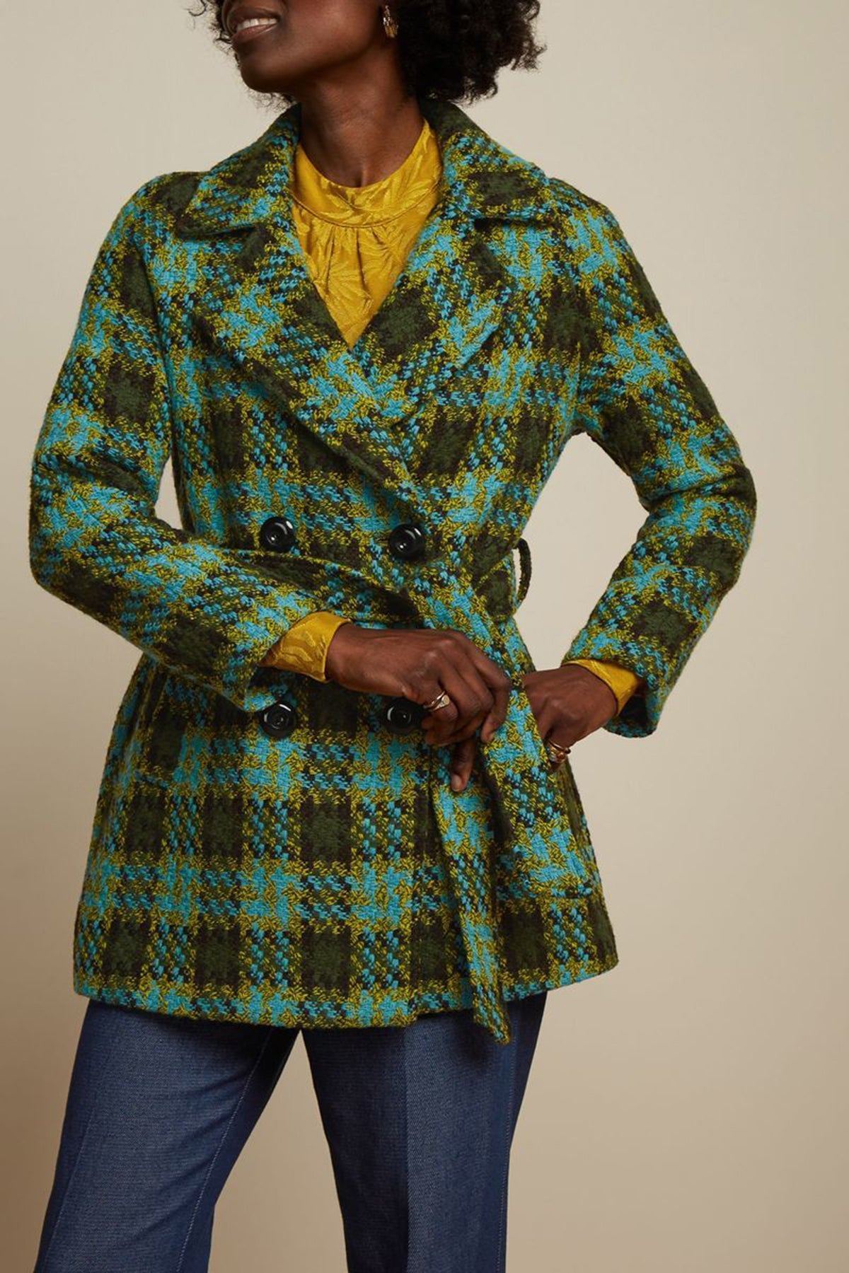 King_Louie_MAURA_MULLER_CHECK_Retro_TARTAN_Karo_V-Neck_KURZMANTEL_Coat_Killer_Kirsche-2uxo3Zztdz9IWI