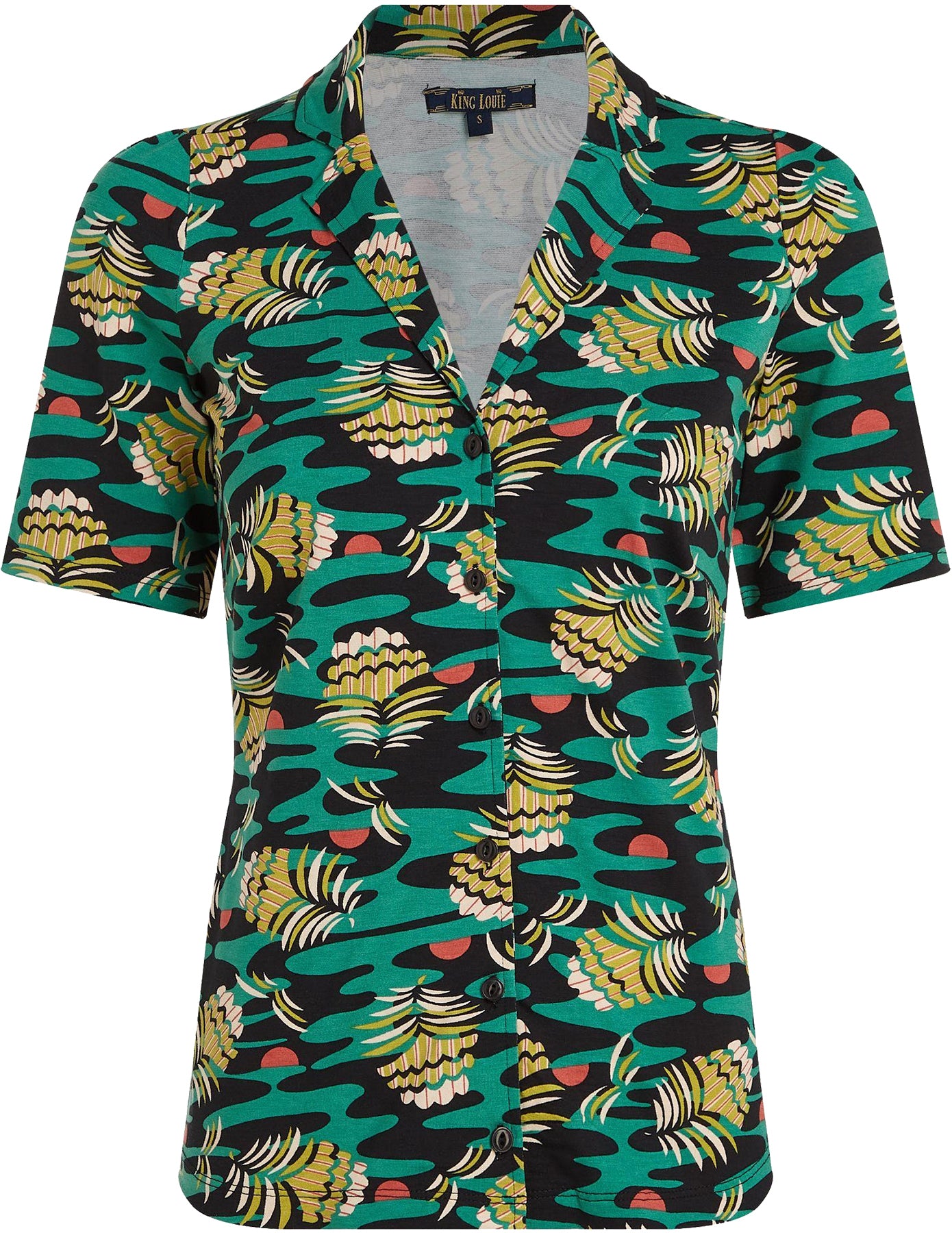 King_Louie_PATTY_TIKI_PICA_Vintage_TROPICAL_Sailor_Blumen_Kurzarm_BLUSE_killer_kirsche_0