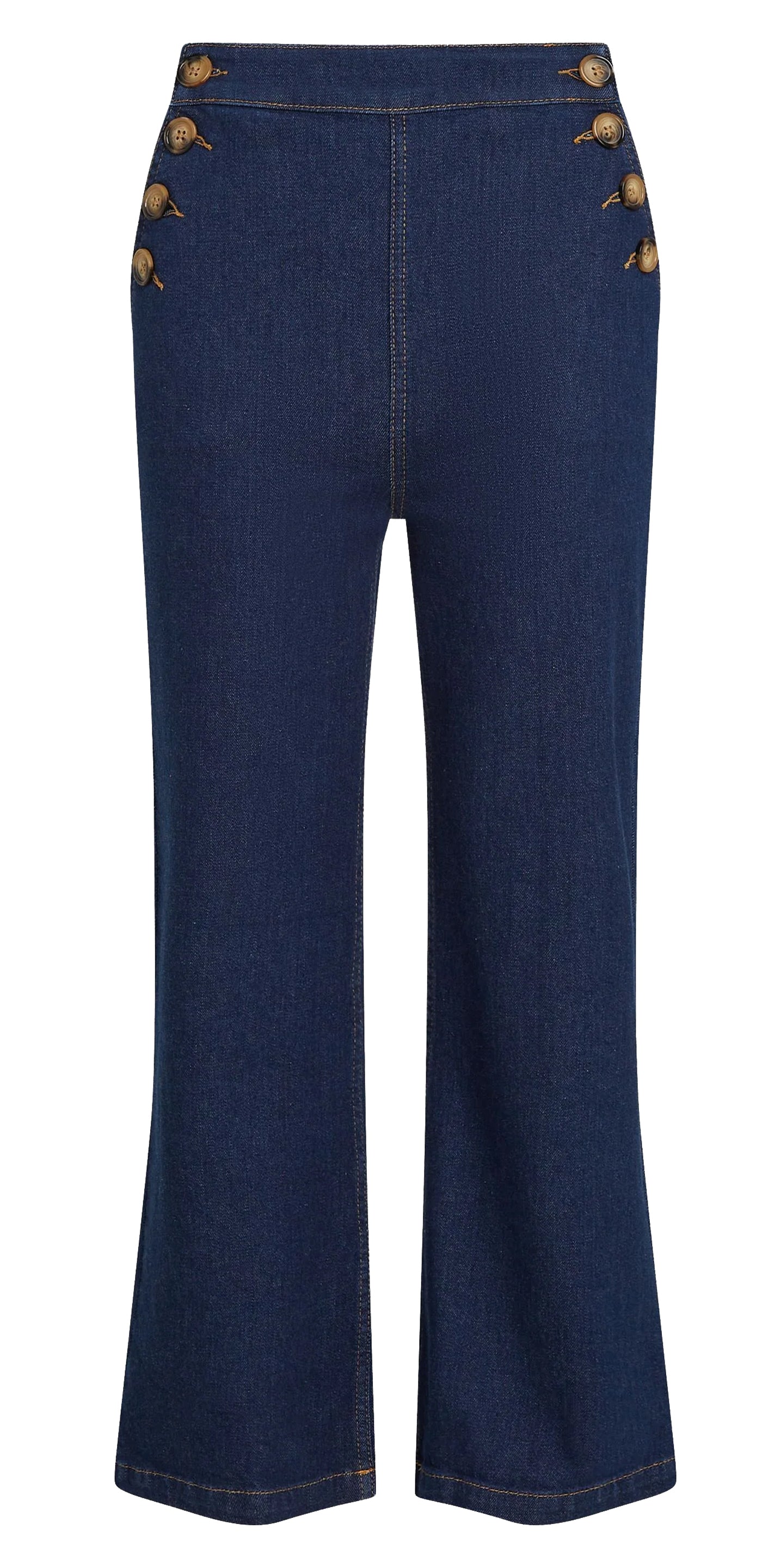 King_Louie_PIETRA_ONYX_Vintage_Retro_Denim_Knopfleiste_PANTS_Jeanshose_-_Dunkelblau-4