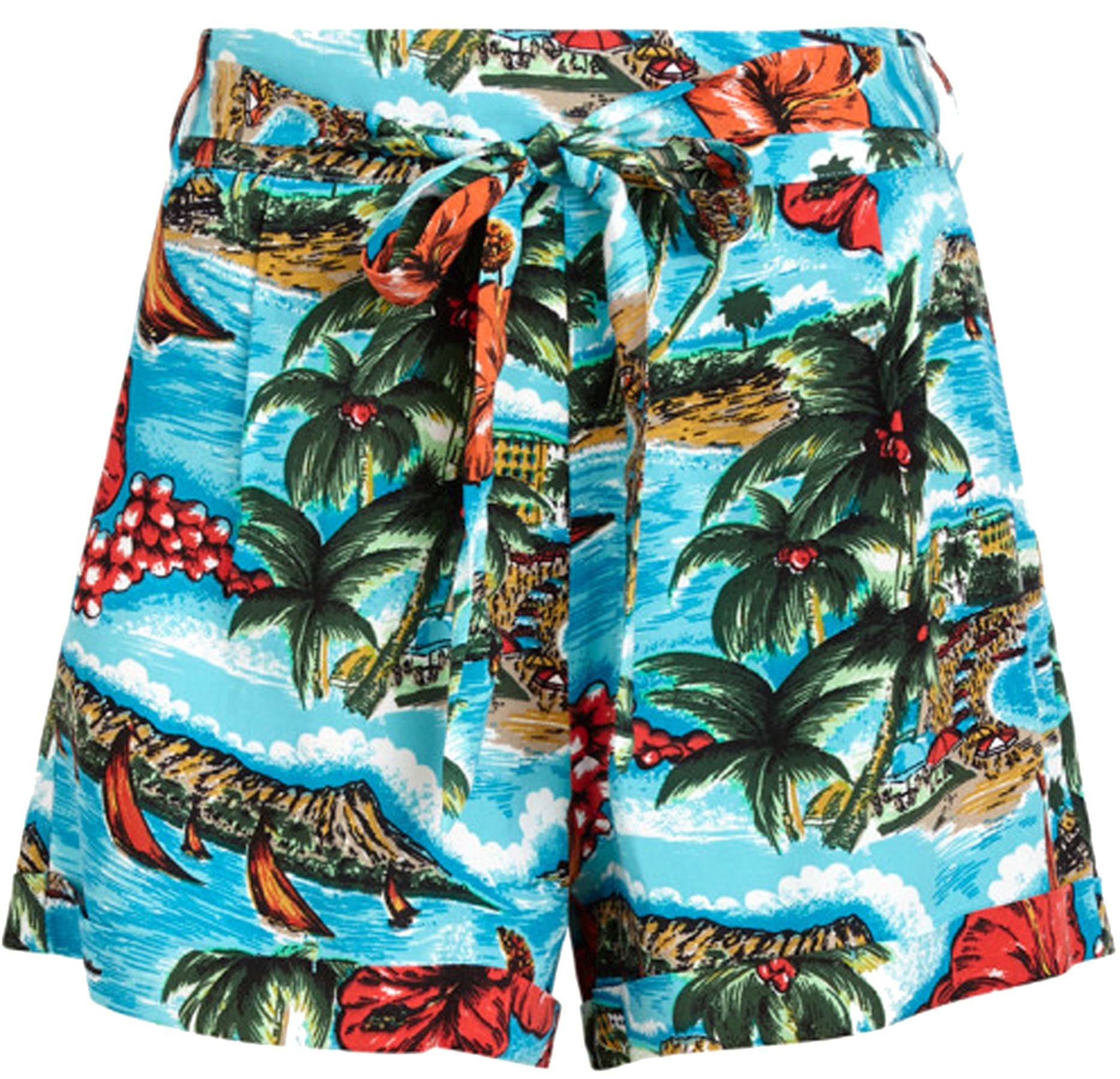 King_Louie_ROISIN_Great_White_HAWAII_PRINT_High_Waist_50s_SHORTS_Kurze_Hose_killer_kirsche_1