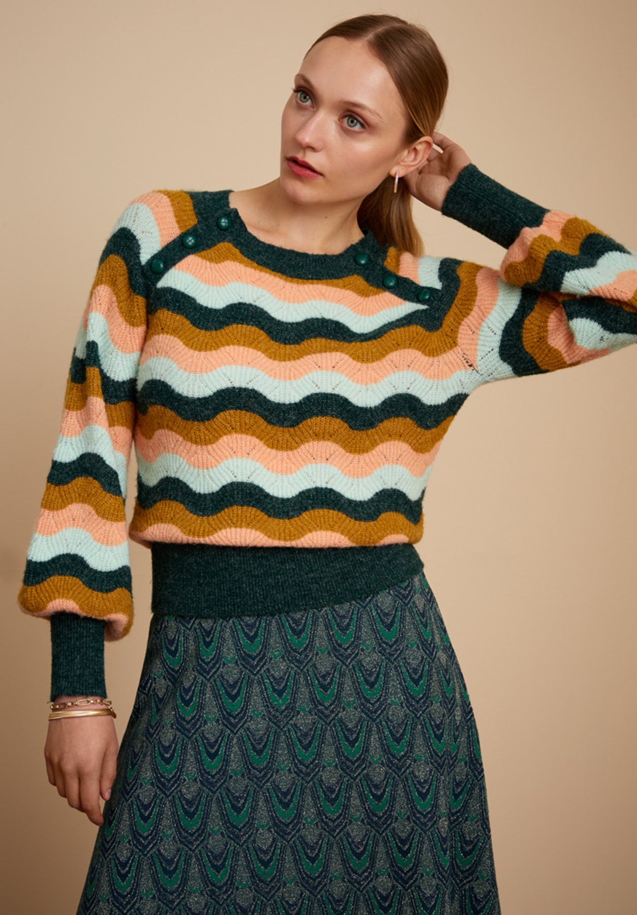 King_Louie_SANDOU_SAILOR_KNIT_Wellen_Bishop_Sleeve_PULLOVER_Strick_Oberteil_killer_kirsche_2J3HaNDhiSq8N3