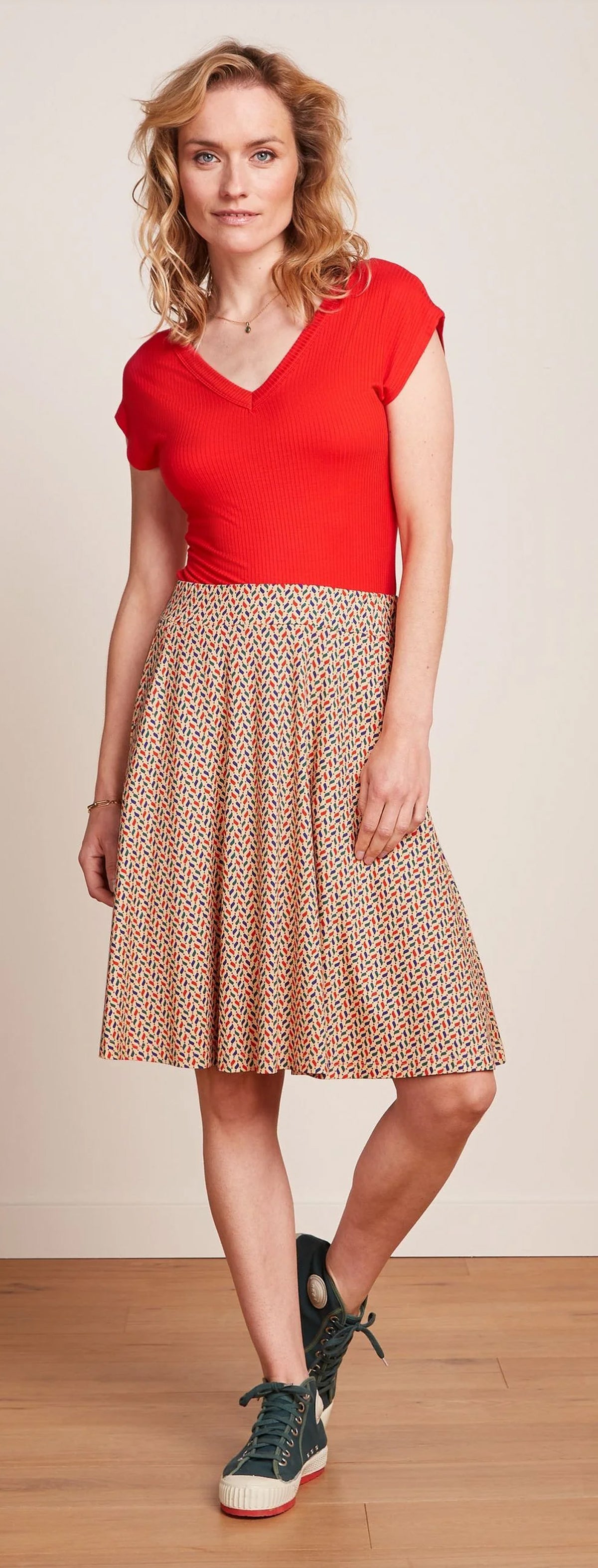 King_Louie_SERENA_COCOLUPA_Vintage_Graphic_SWING_SKIRT_Rock_-_Cremefarben-2