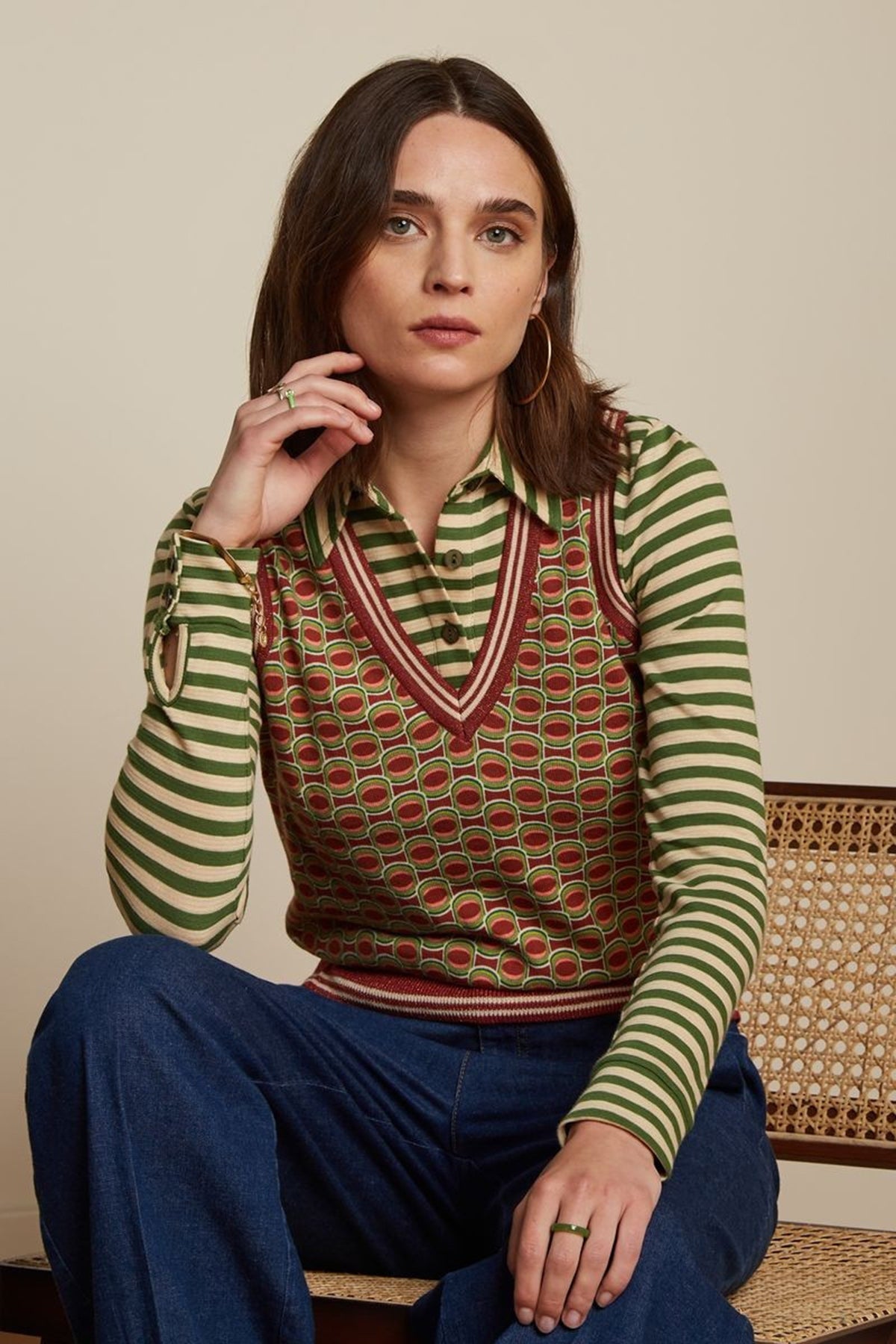 King_Louie_SPENCER_GROOVY_Lurex_GLITZER_Retro_PULLUNDER_Oberteil_Top_killer_kirsche_3