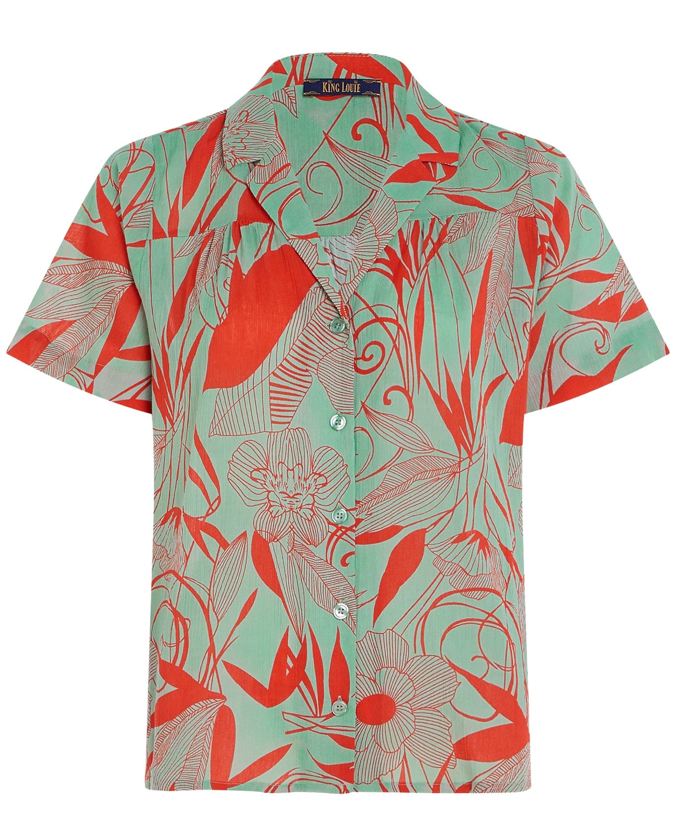 King_Louie_TEX_CALLIER_Retro_Blumen_Vintage_KURZARM_BLUSE_Blouse_Oberteil_-_Ash_Green-3Bx2SxT5JUXNRh