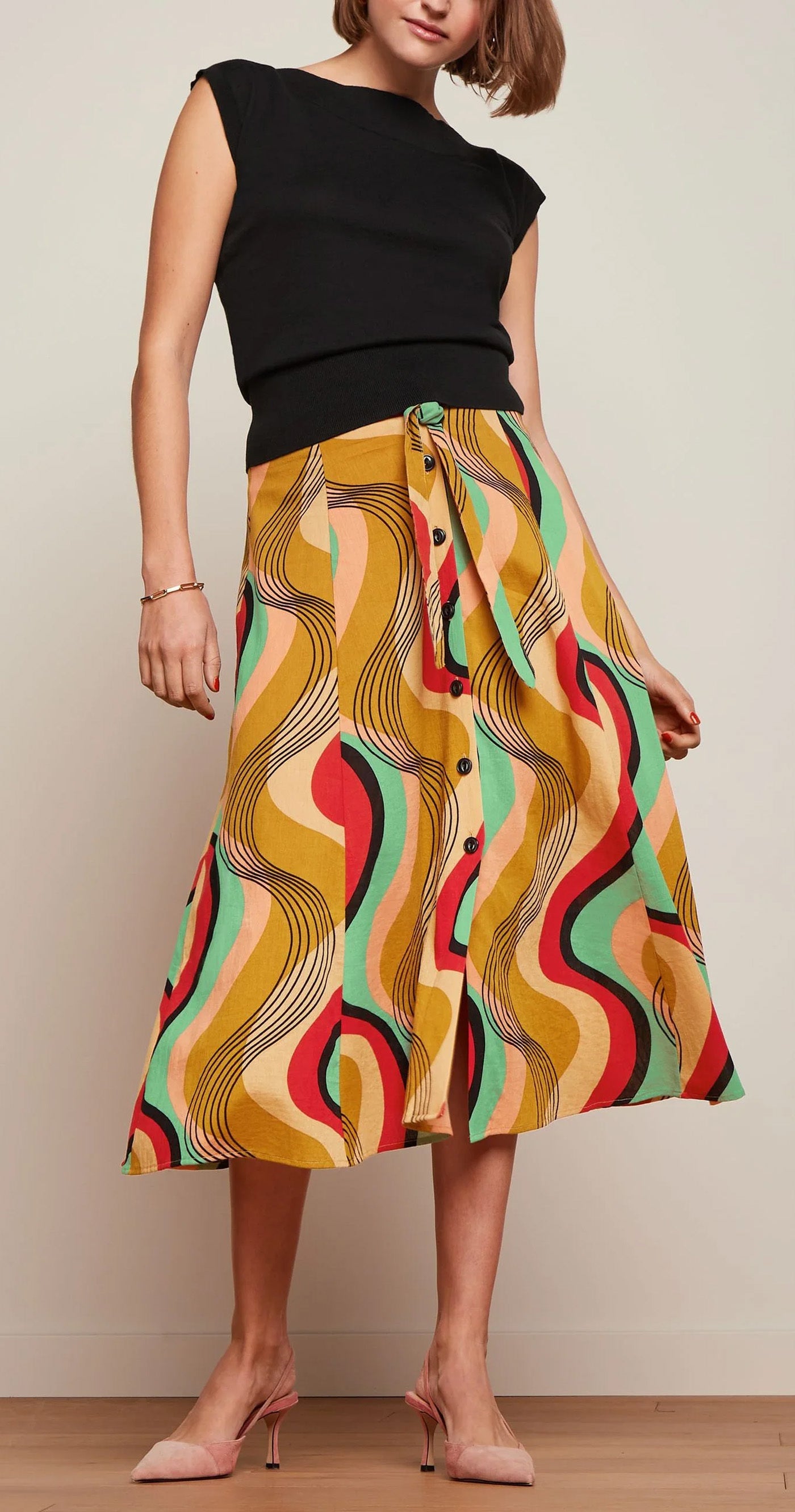 King_Louie__JUDY_FALAISE_Vintage_Tie_Midi_Retro_Geometric_Artwork_A-Linie_SKIRT_Rock-1