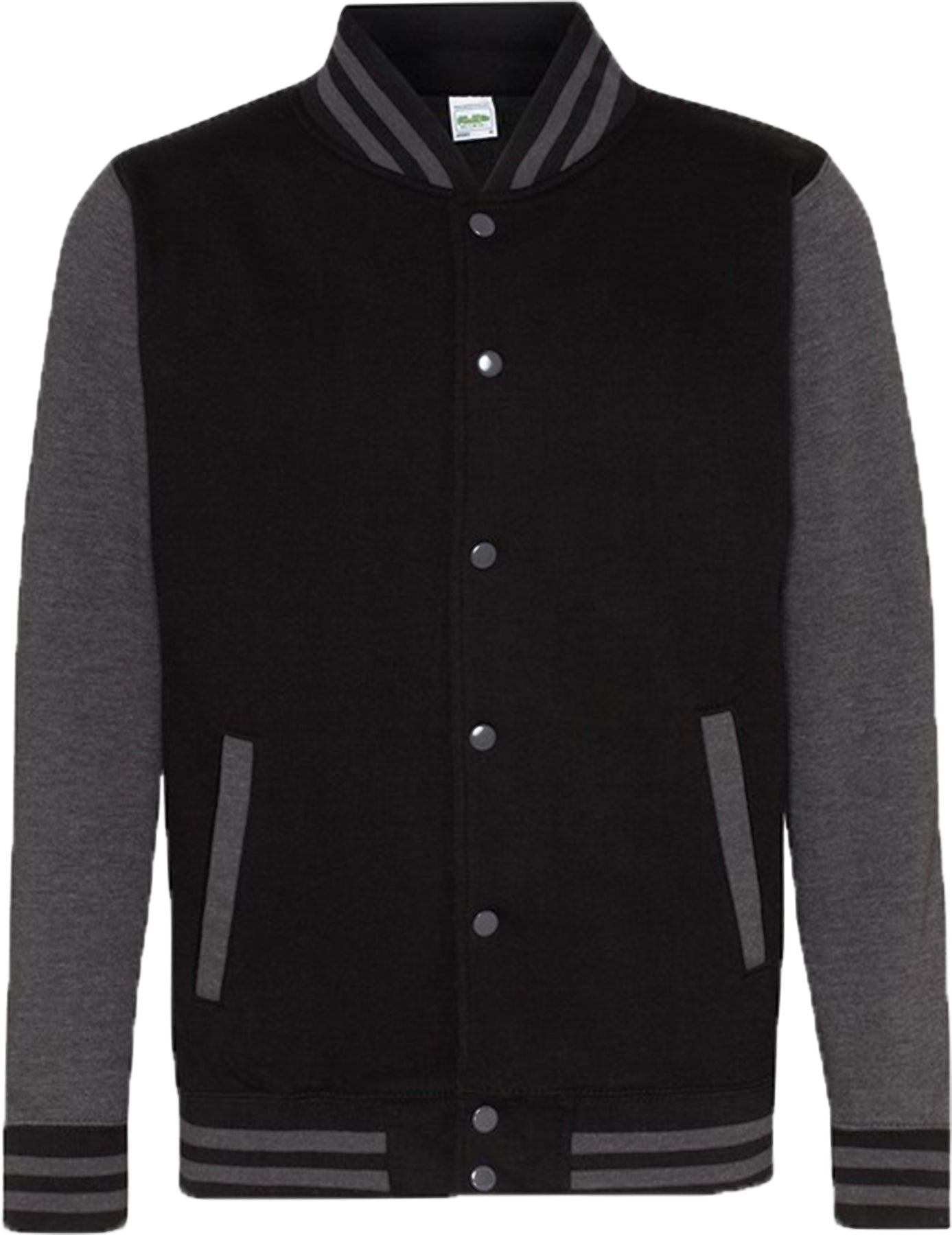 Klassische_VARSITY_JACKET_Retro_College_BASEBALL_JACKE_Unisex_-_Schwarz_Charcoal_Killer_Kirsche-1