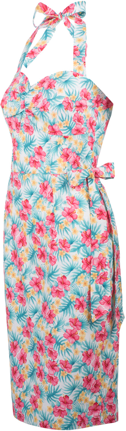 Kuestenluder_AILIEN_Tropical_HIBISKUS_Frangipani_Neckholder_PENCIL_DRESS_Kleid-2NriHhadQTlFEY