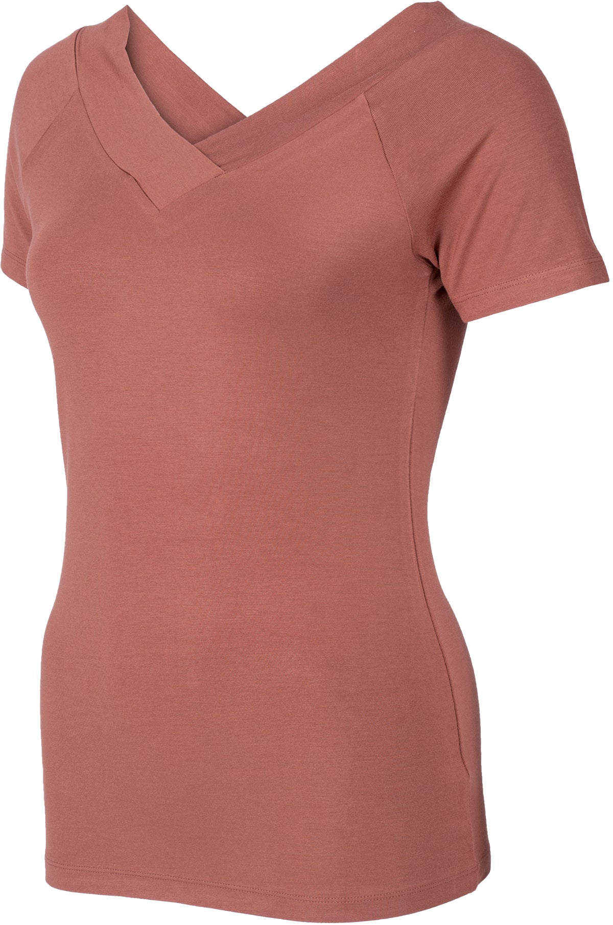 Kuestenluder_ALLEGRA_Vintage_V-NECK_Raglan_Kurzarm_SHIRT_Altrosa-2