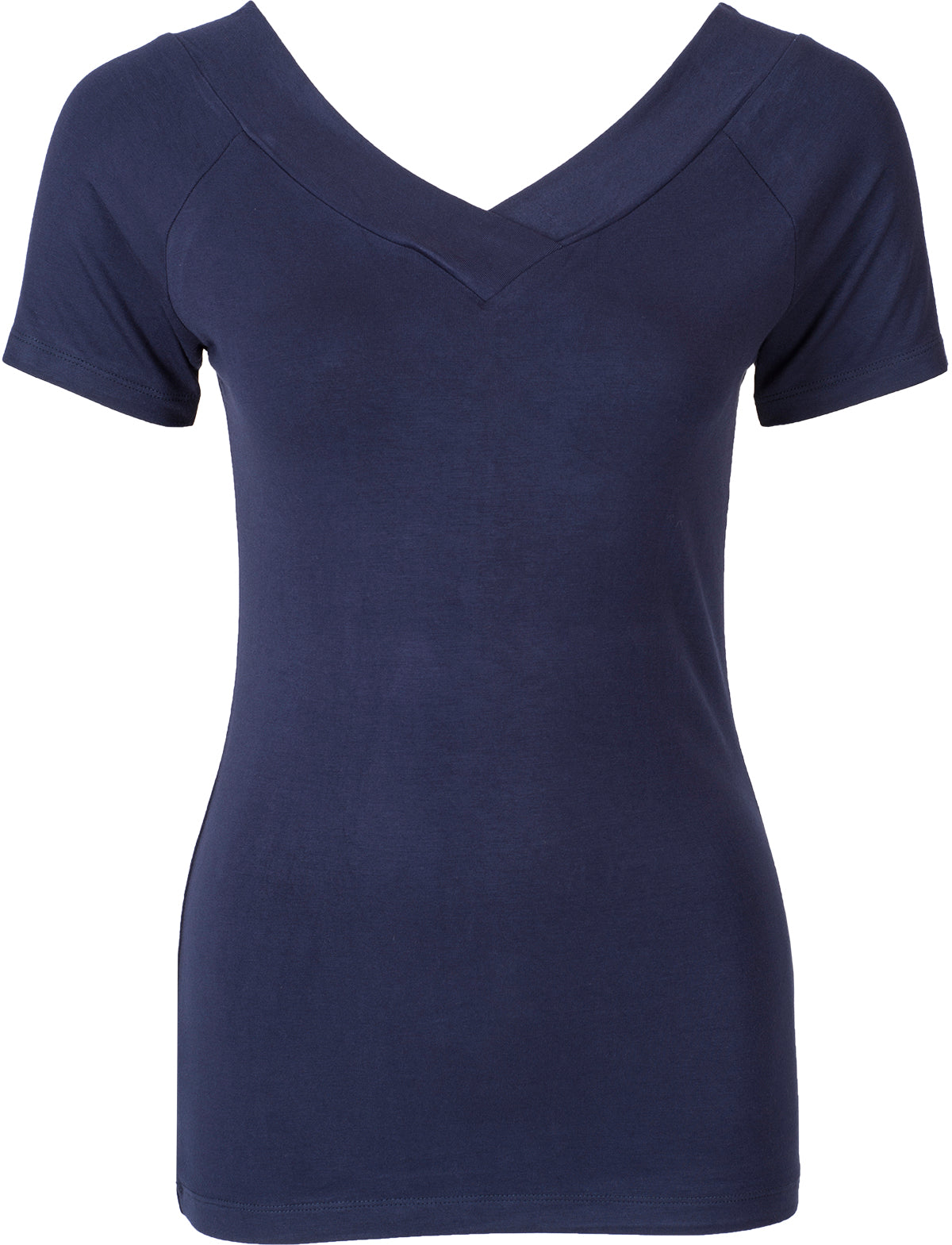 Kuestenluder_ALLEGRA_Vintage_V-NECK_Raglan_Kurzarm_SHIRT_Navyblau-3UDJD6lVzog0gR
