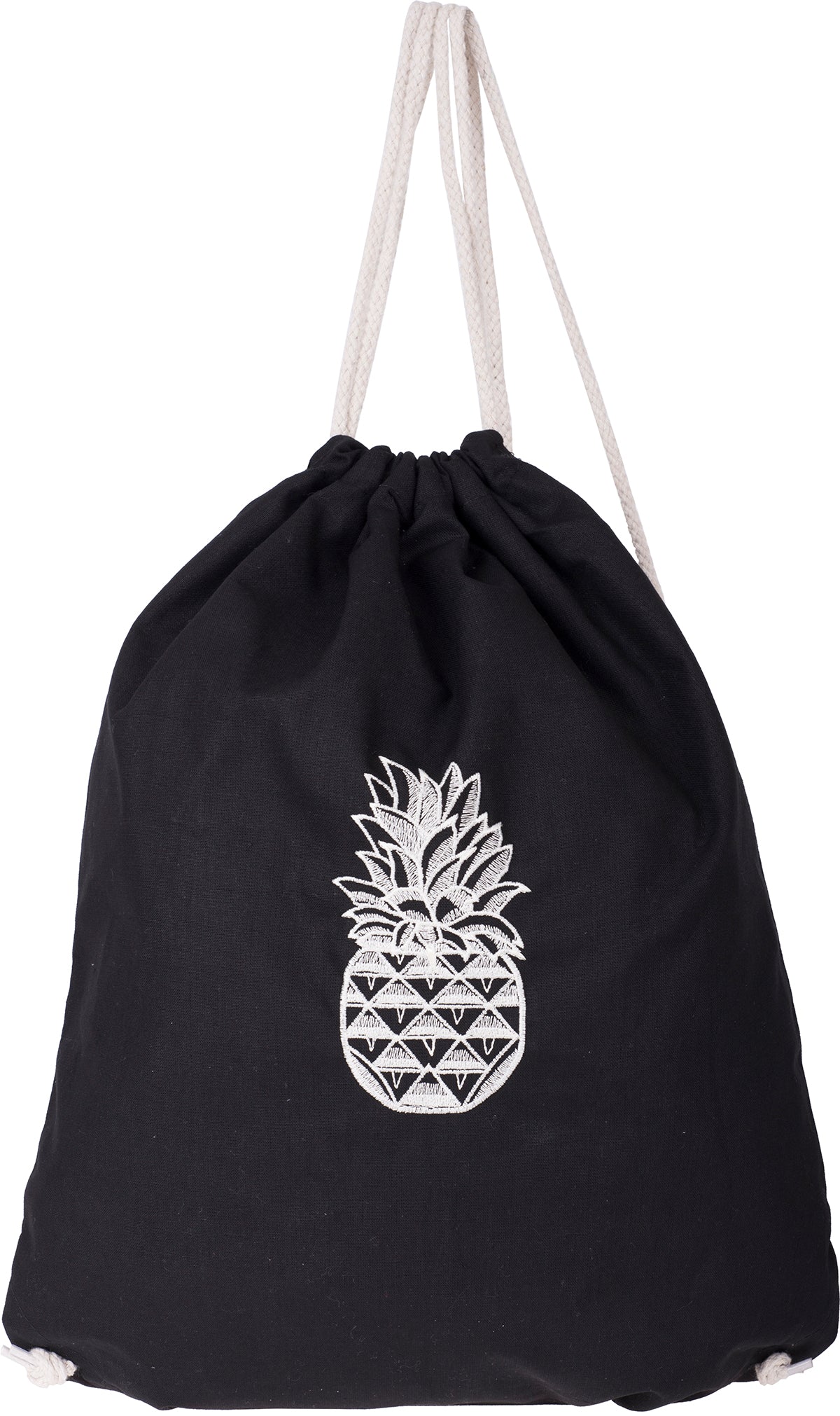 Kuestenluder_ANANAS_Tropical_Pineapple_EMBROIDERY_Turnbeutel_RUCKSACK_schwarz-1