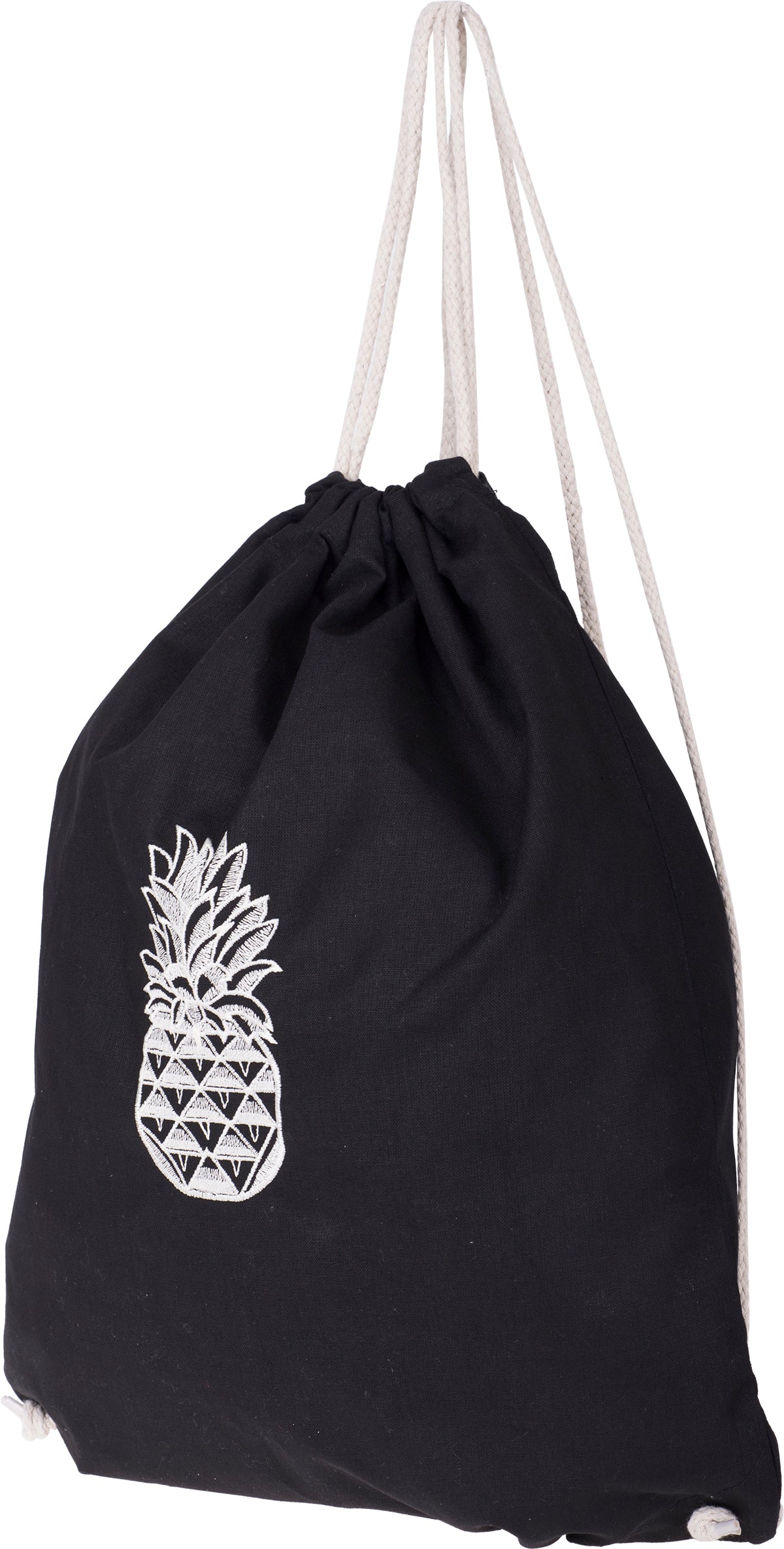 Kuestenluder_ANANAS_Tropical_Pineapple_EMBROIDERY_Turnbeutel_RUCKSACK_schwarz-2