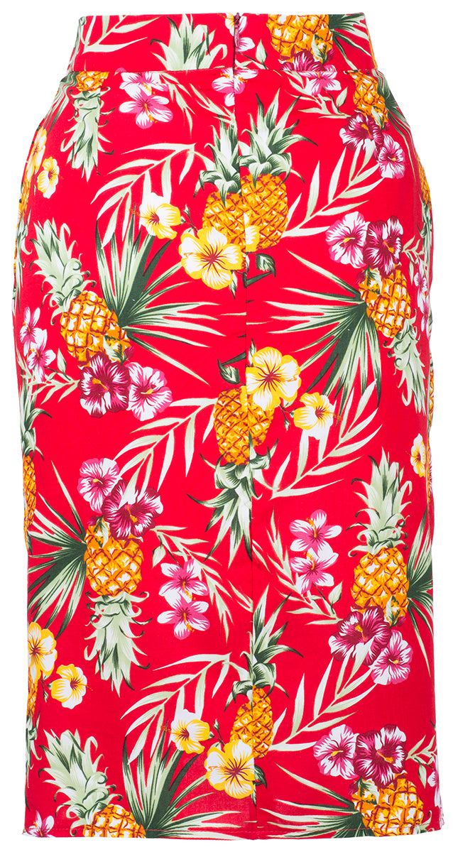 Kuestenluder_AOLANI_Hibiskus_ANANAS_Pencil_SARONG_Pencil_Rock_Rot-4