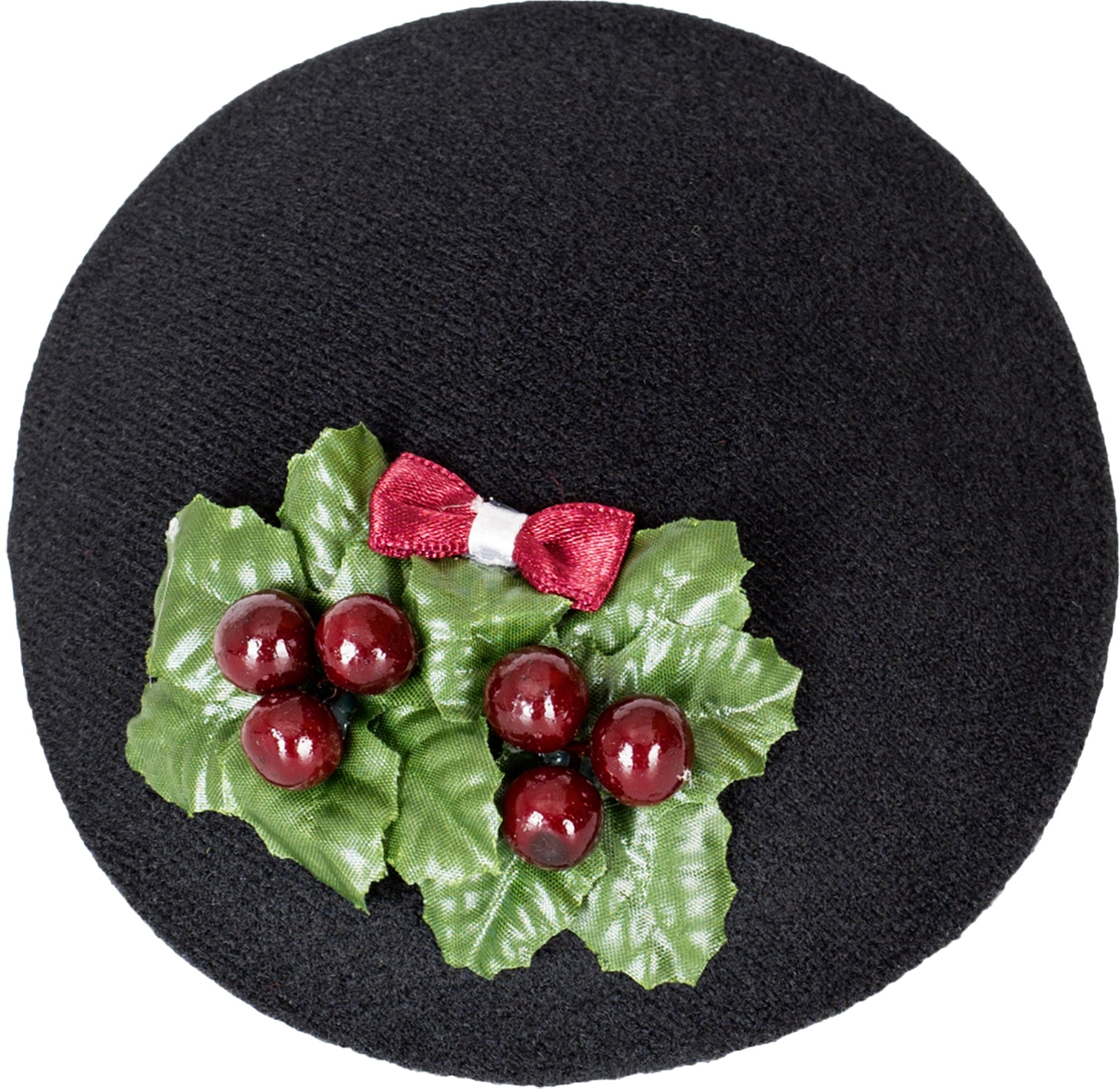 Kuestenluder_ARLETTE_Vintage_HOLLY_BERRY_Schleife_PILLBOX_Huetchen_killer_kirsche