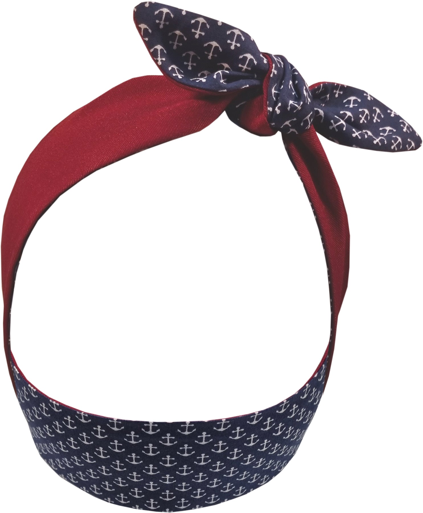 Kuestenluder_AZRA_ANKER_2in1_Retro_SMALL_ANCHOR_Sailor_50s_HAARBAND_Hairband_Killer_Kirsche-2