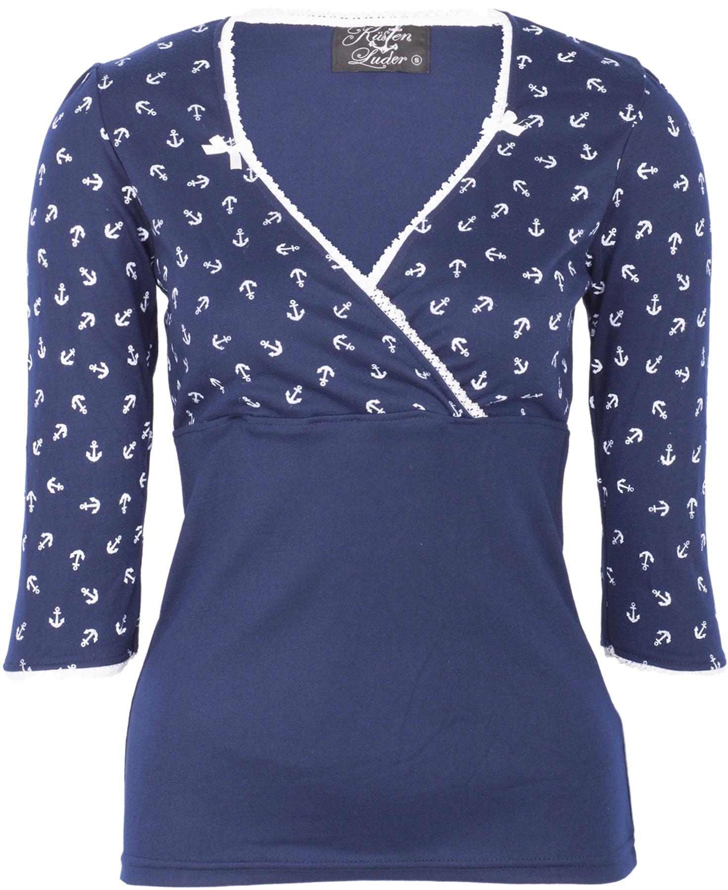 Kuestenluder_BESSIE_Sailor_ANCHOR_Anker_V-Neck_dreiviertel_Arm_SHIRT_killer_kirschex504N6XnSaIO8