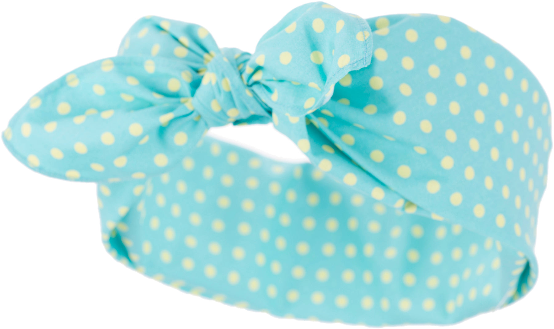 Kuestenluder_BOBBYE_Polka_Dots_PUNKTE_50s_Retro_Nickituch_BANDANA_-_Mint-Gelb_killer_kirsche