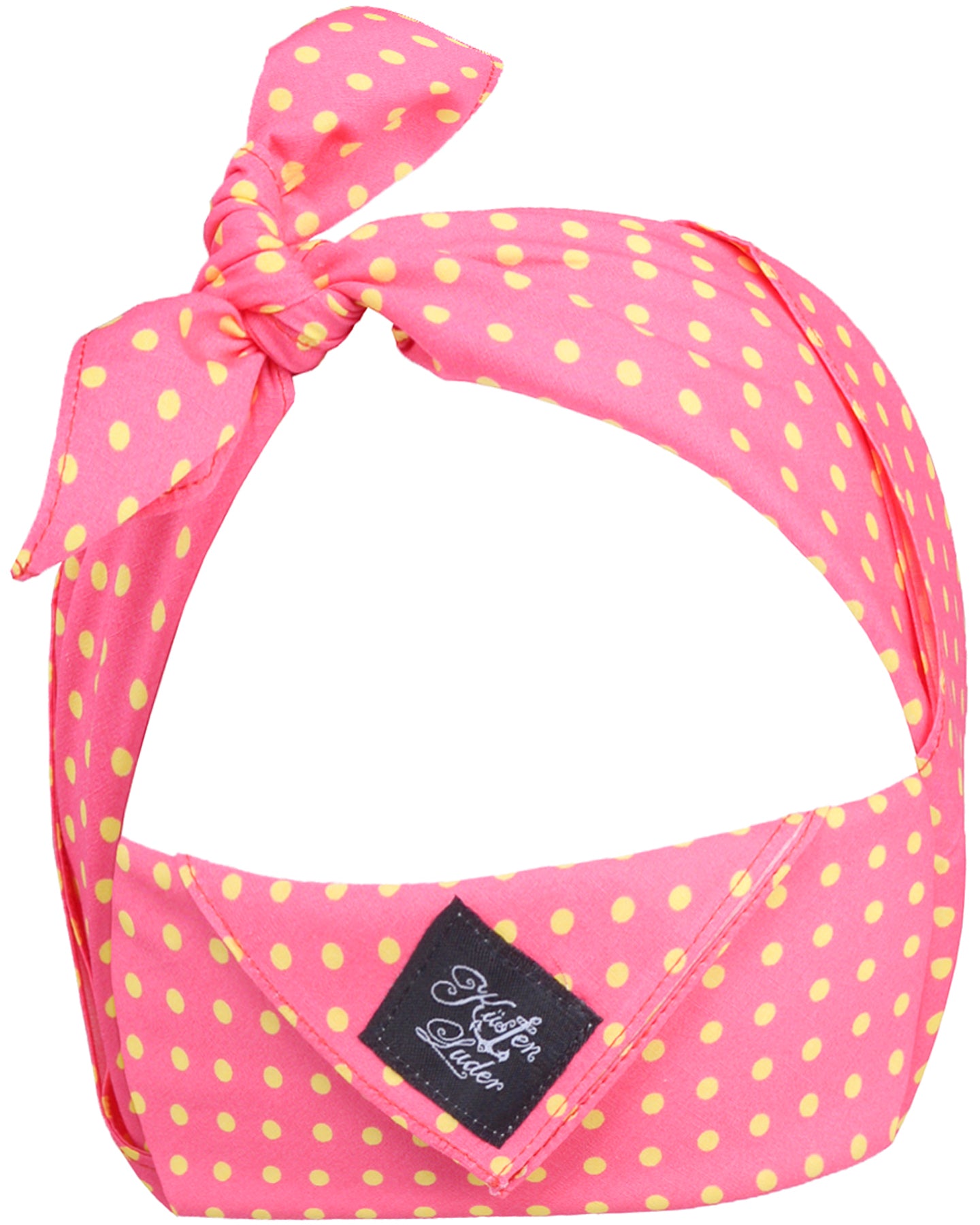 Kuestenluder_BOBBYE_Polka_Dots_PUNKTE_50s_Retro_Nickituch_BANDANA_-_Pink-Gelb_killer_kirscheZq8J0hT4zJaRh