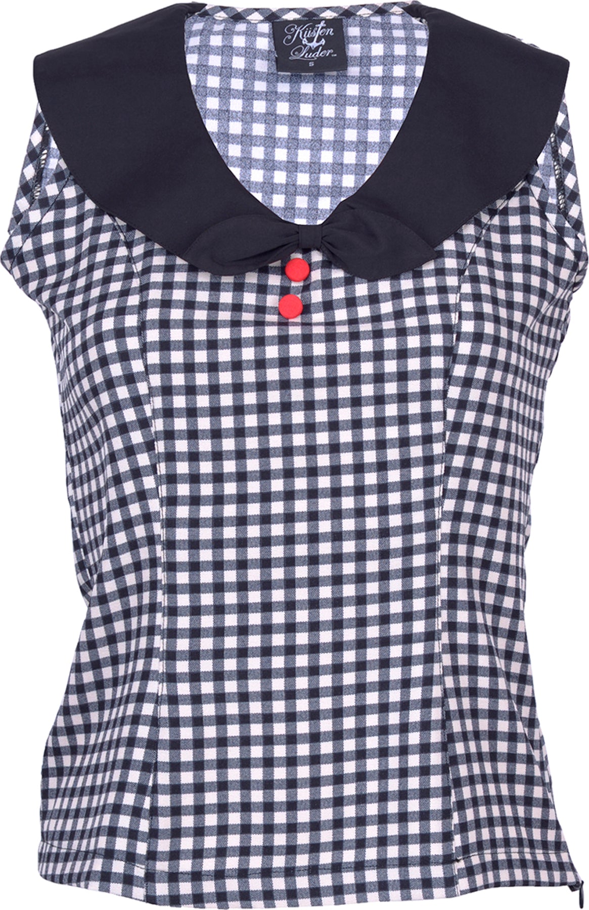 Kuestenluder_BRINDA_Retro_Vichy_PEPITA_Collar_Shirt_TOP_killer_kirscheaq2VUTDtYdFwL