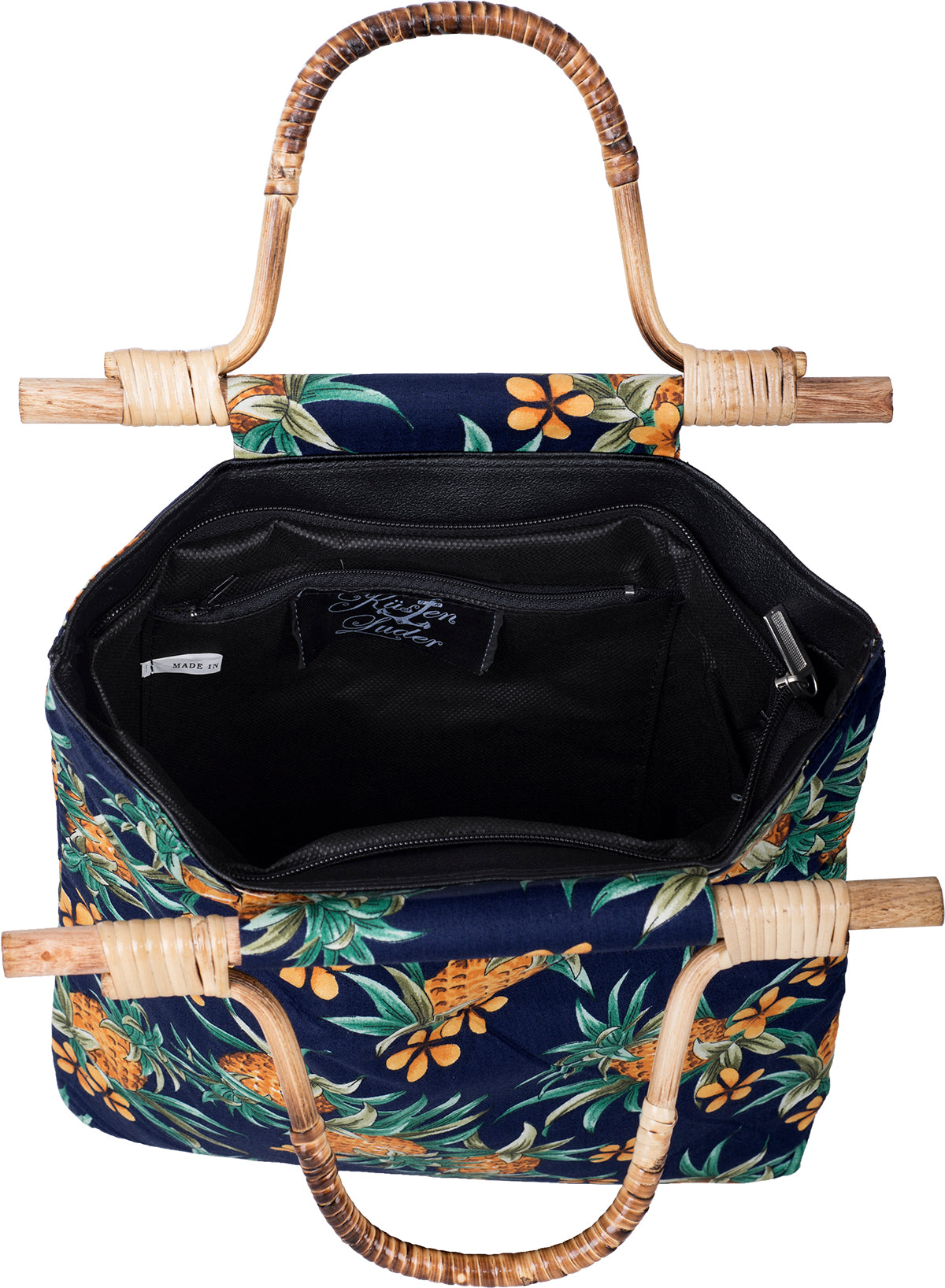 Kuestenluder_CATHLEN_Pineapple_FRANGIPANI_Bambushenkel_HANDTASCHE_blau-53CTlhc5mFCqYf
